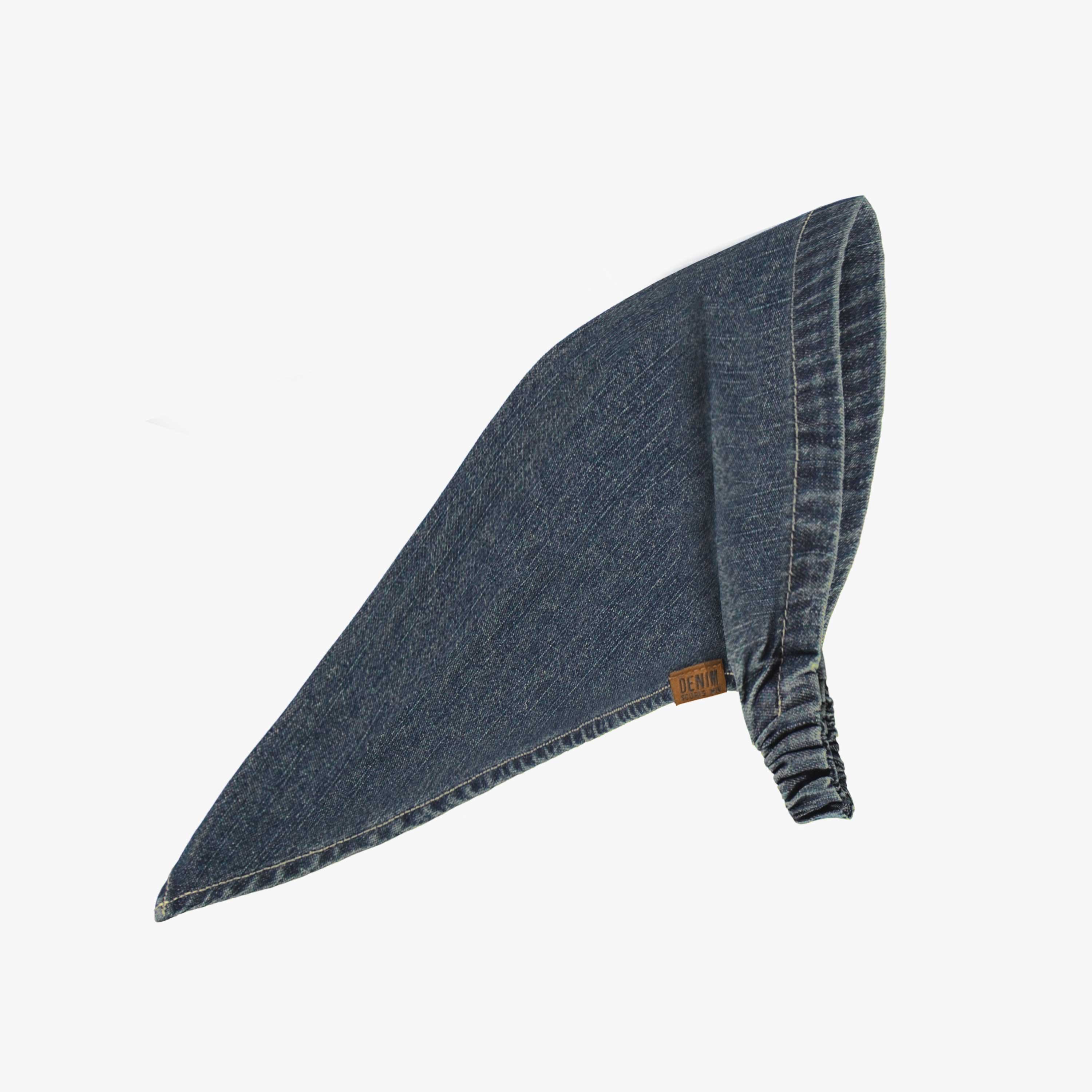 Denim hair scarf headband in medium denim, child