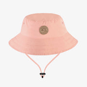 Chapeau de soleil pêche en coton, enfant  || Peach sun hat in cotton, child