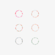 Ensemble de bagues colorées en résine, enfant || Set of colored resin rings, child