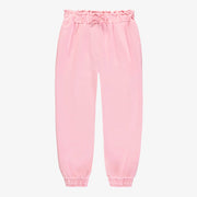 Pantalon décontracté rose en doux coton français, enfant || Pink relaxed pants in soft french cotton, child