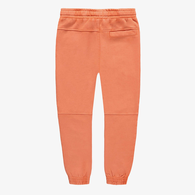 Pantalon coupe décontractée orange en coton français, enfant || Orange relaxed fit pant jogging style, child