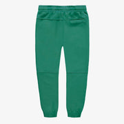 Pantalon coupe décontractée vert en coton français, enfant || Green relaxed fit pant jogging style, child