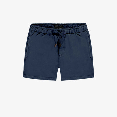 Short coupe décontractée marine en coton français, enfant || Navy relaxed-fit shorts in french cotton, child