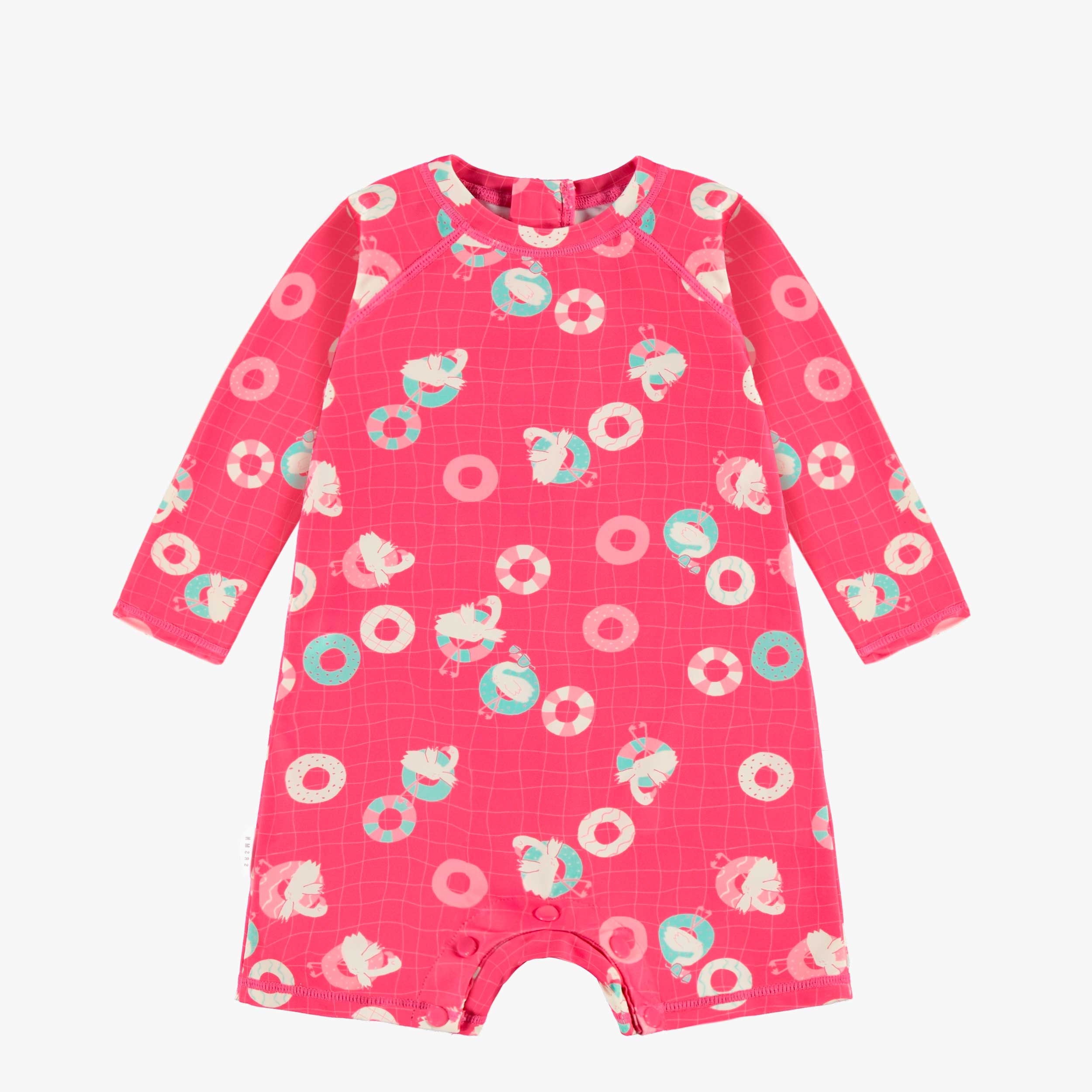 Maillot de bain une pièce rose à motifs de flamants roses, bébé