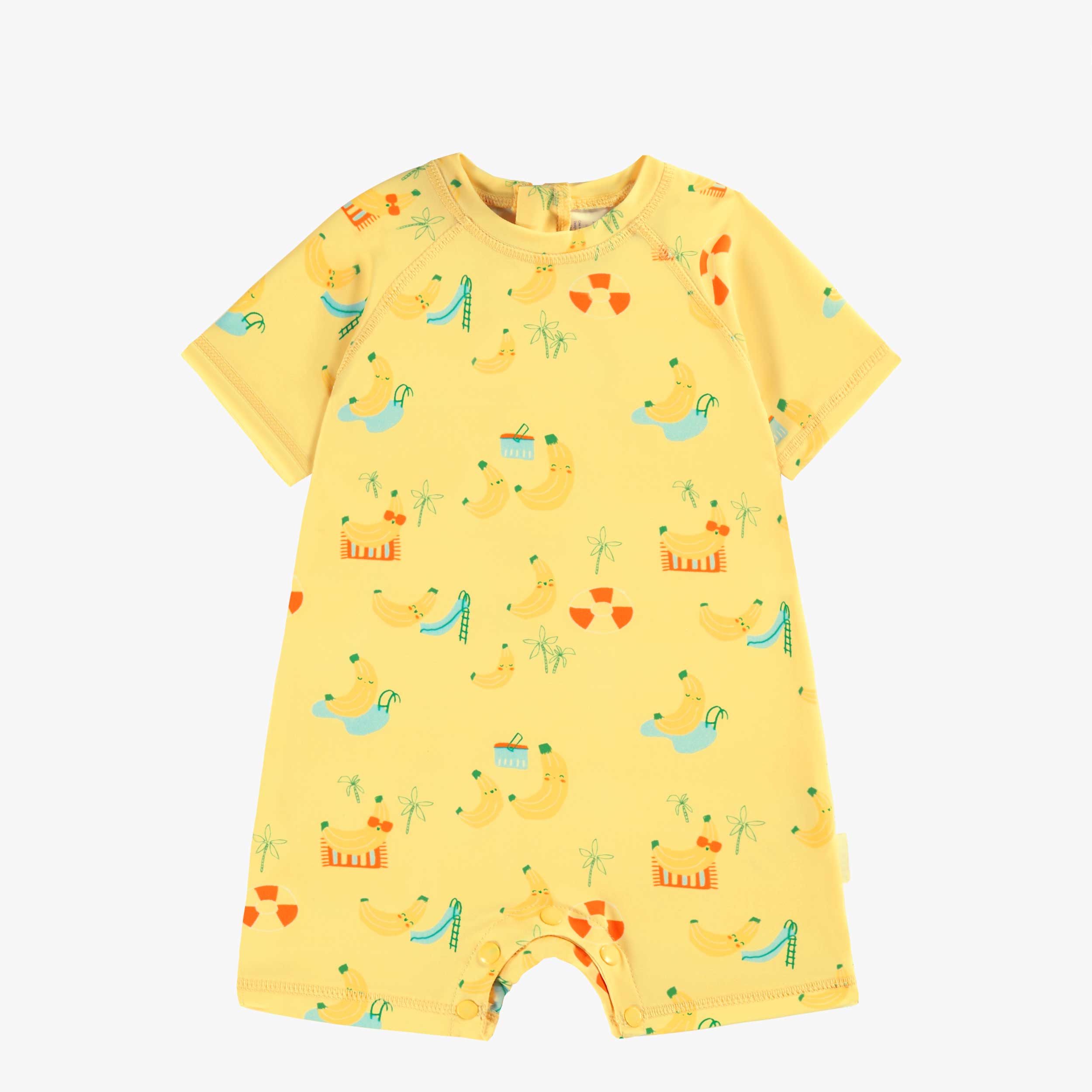 Maillot de bain une pièce jaune à motif de bananes, bébé