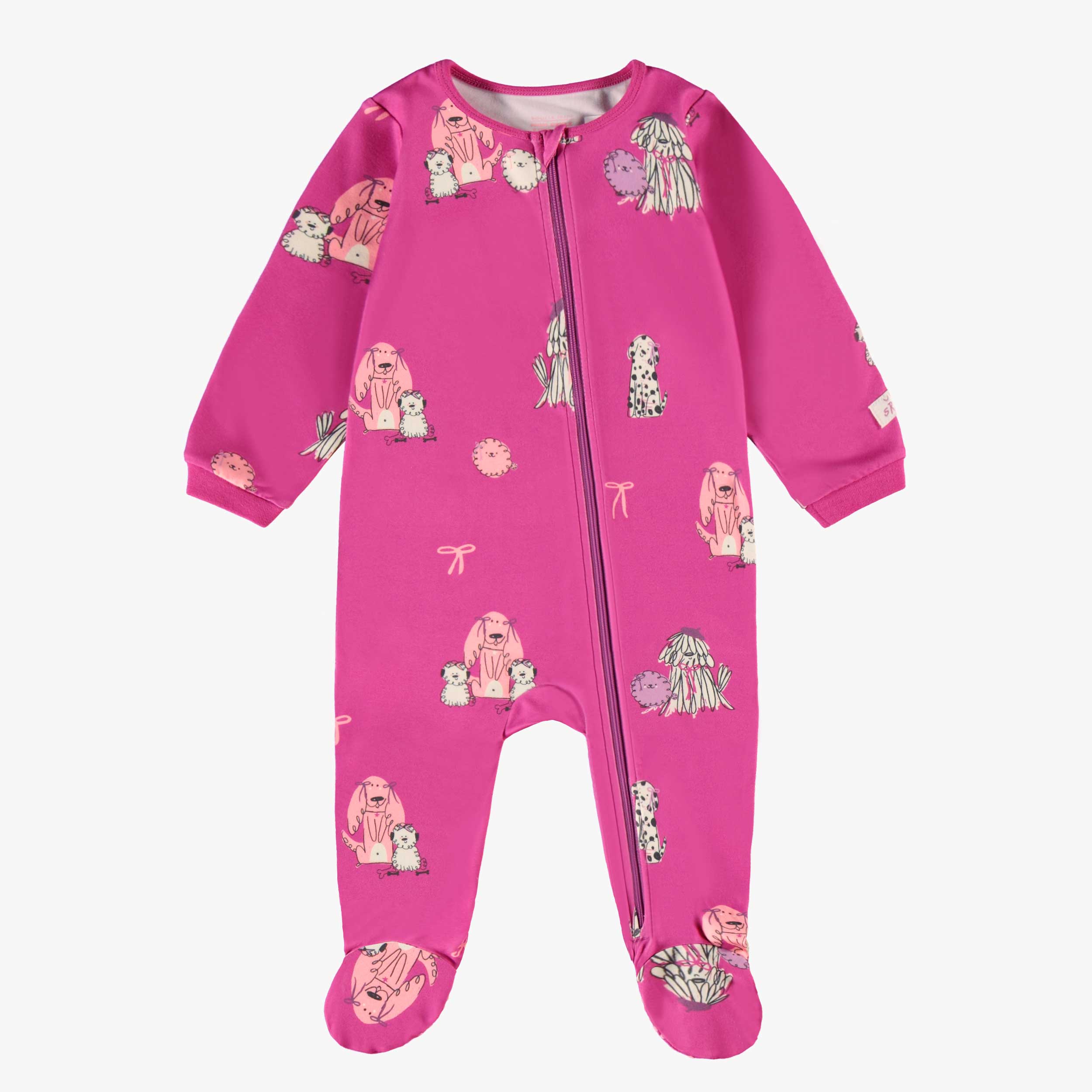 Pyjama une pièce fuchsia à motifs, bébé