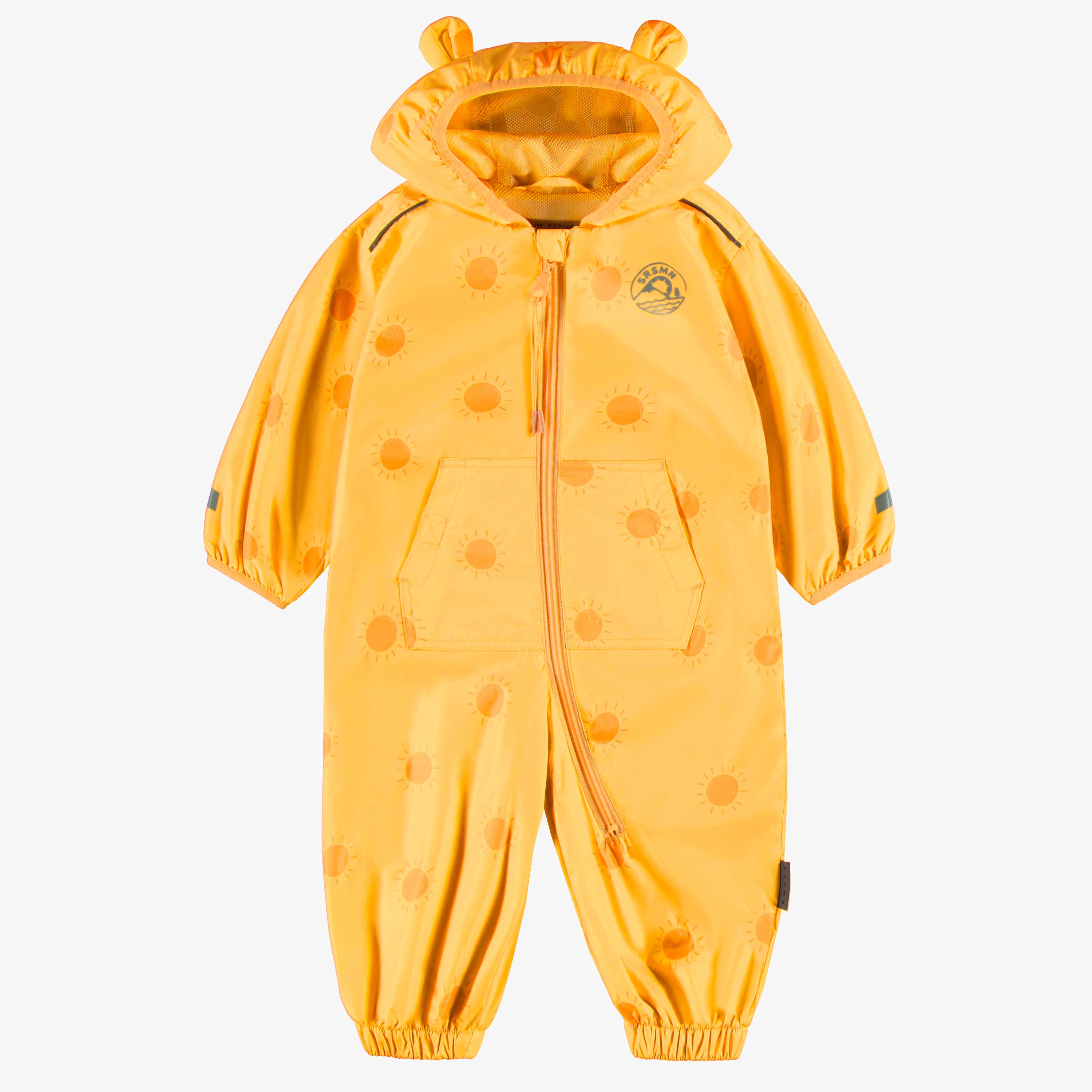 Manteau une pièce jaune à motifs de soleils, bébé