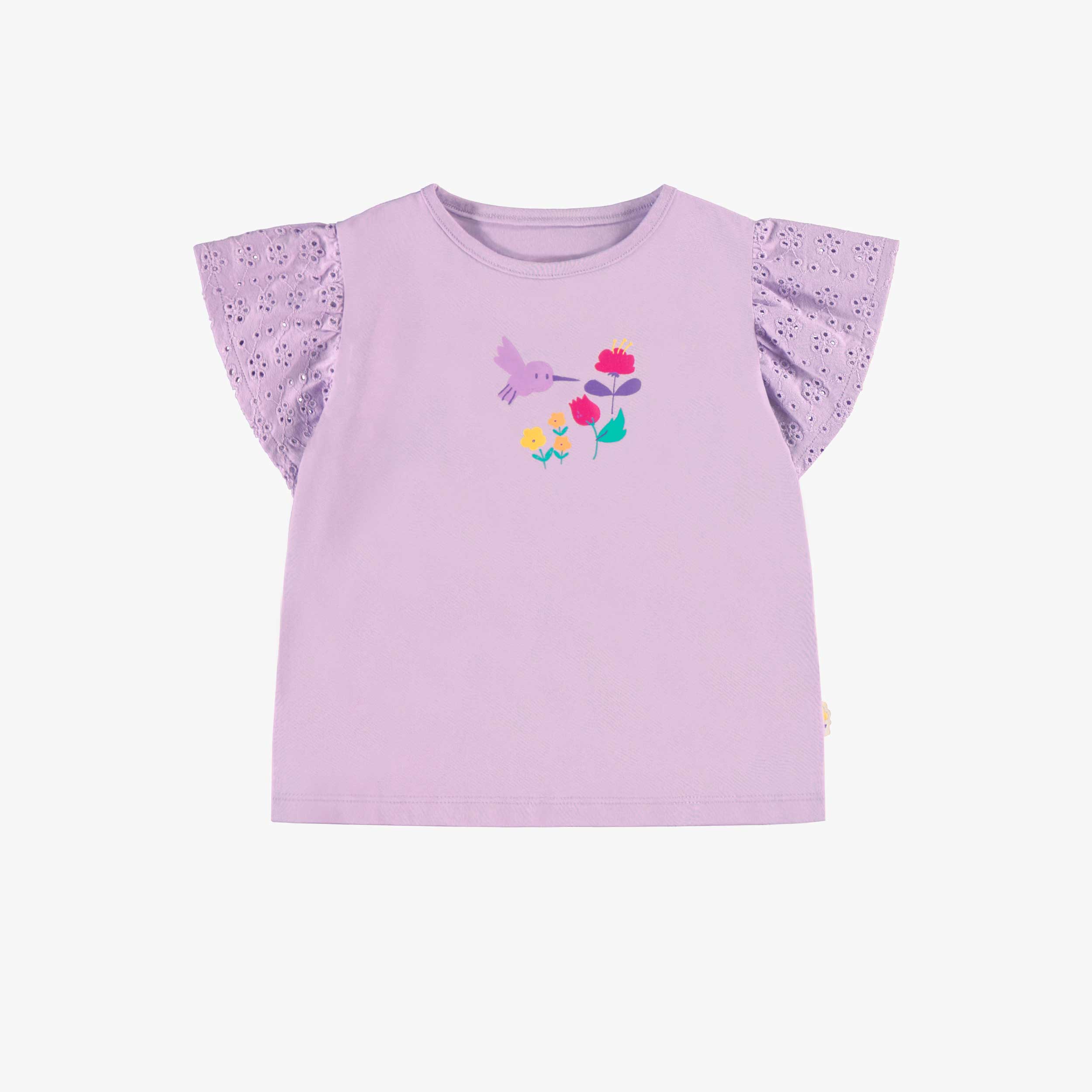T-shirt mauve avec illustration, bébé