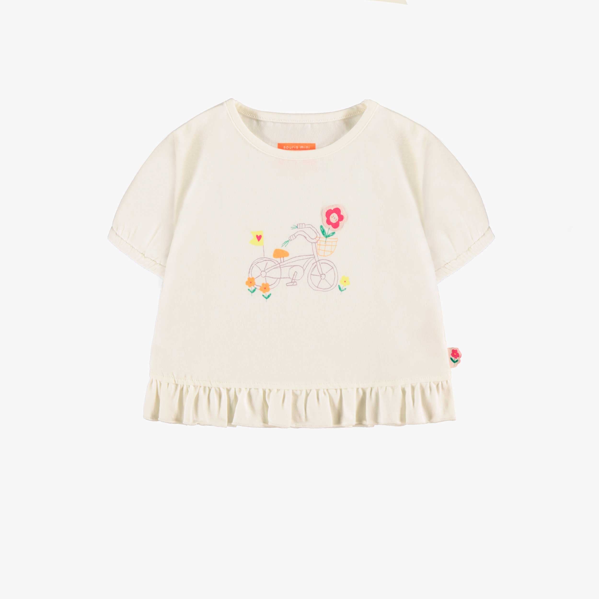 T-shirt crème avec illustration, bébé