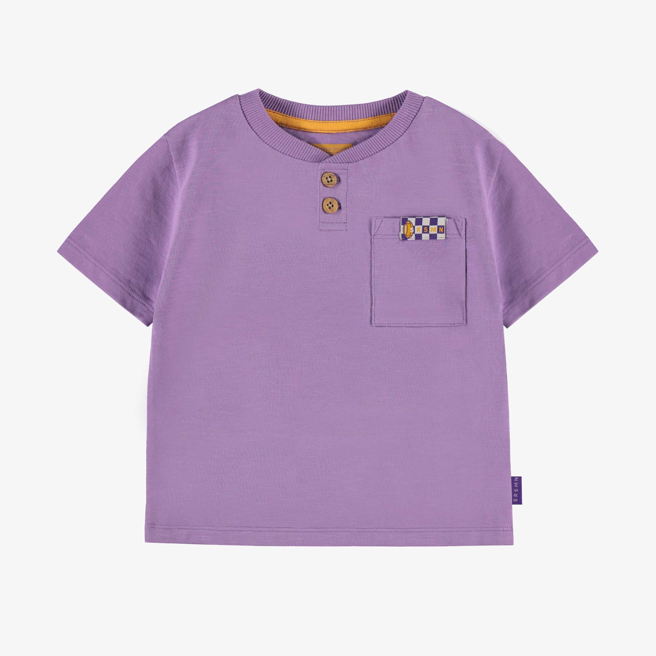 T-shirt mauve en jersey flammé, bébé