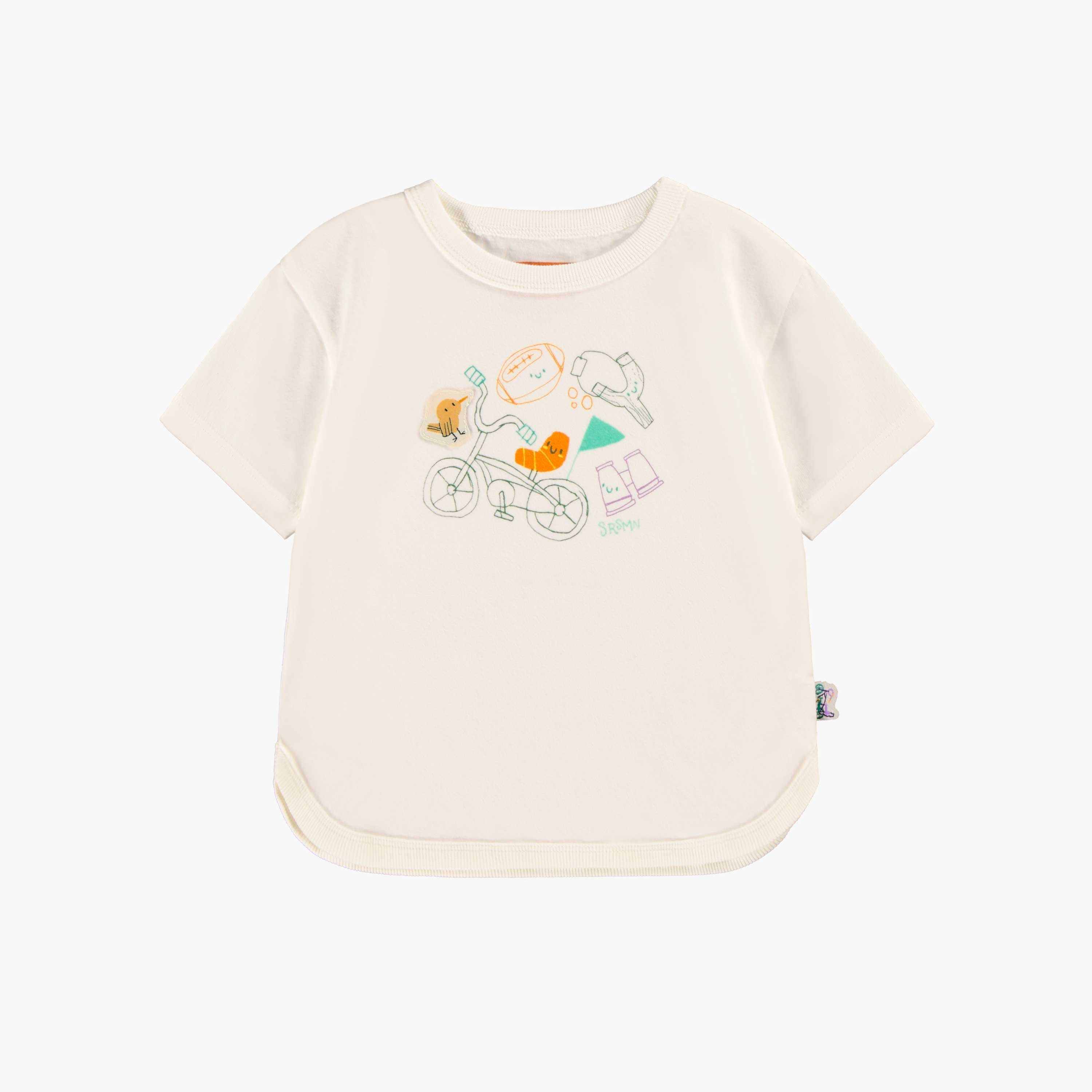 T-shirt crème avec illustration, bébé