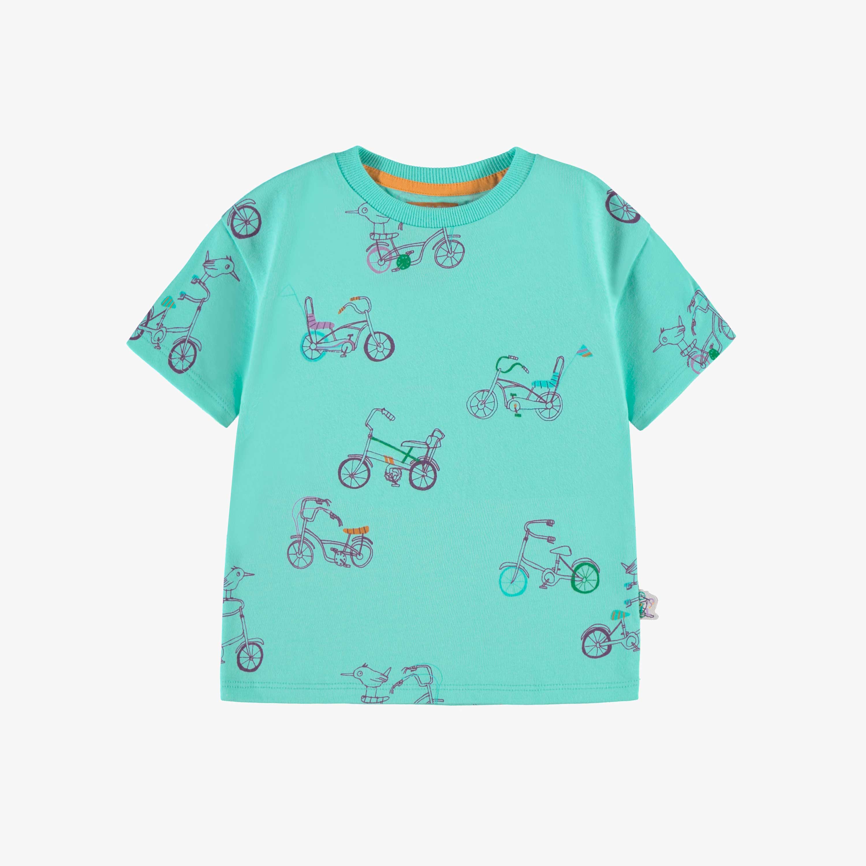 T-shirt turquoise à motifs, bébé