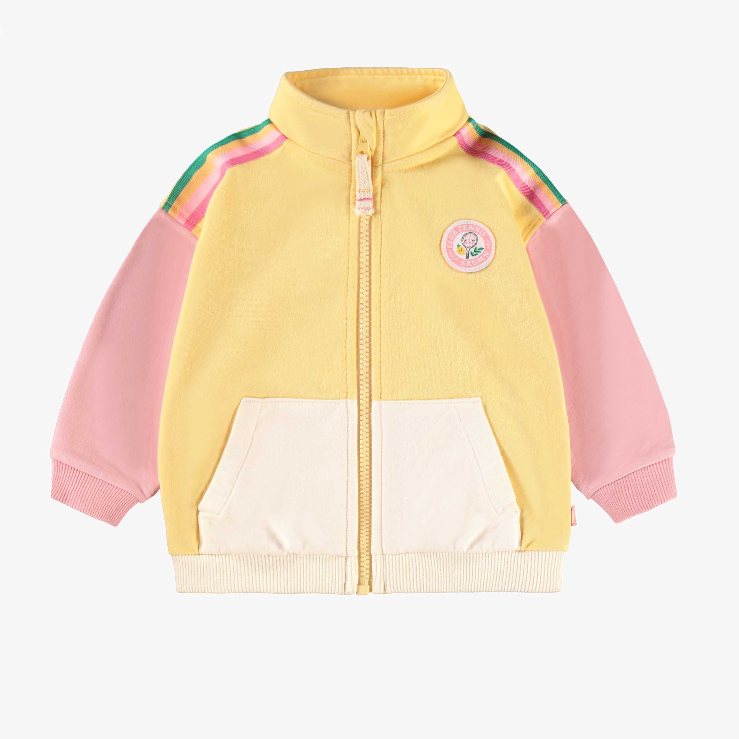 Veste jaune en coton français, bébé