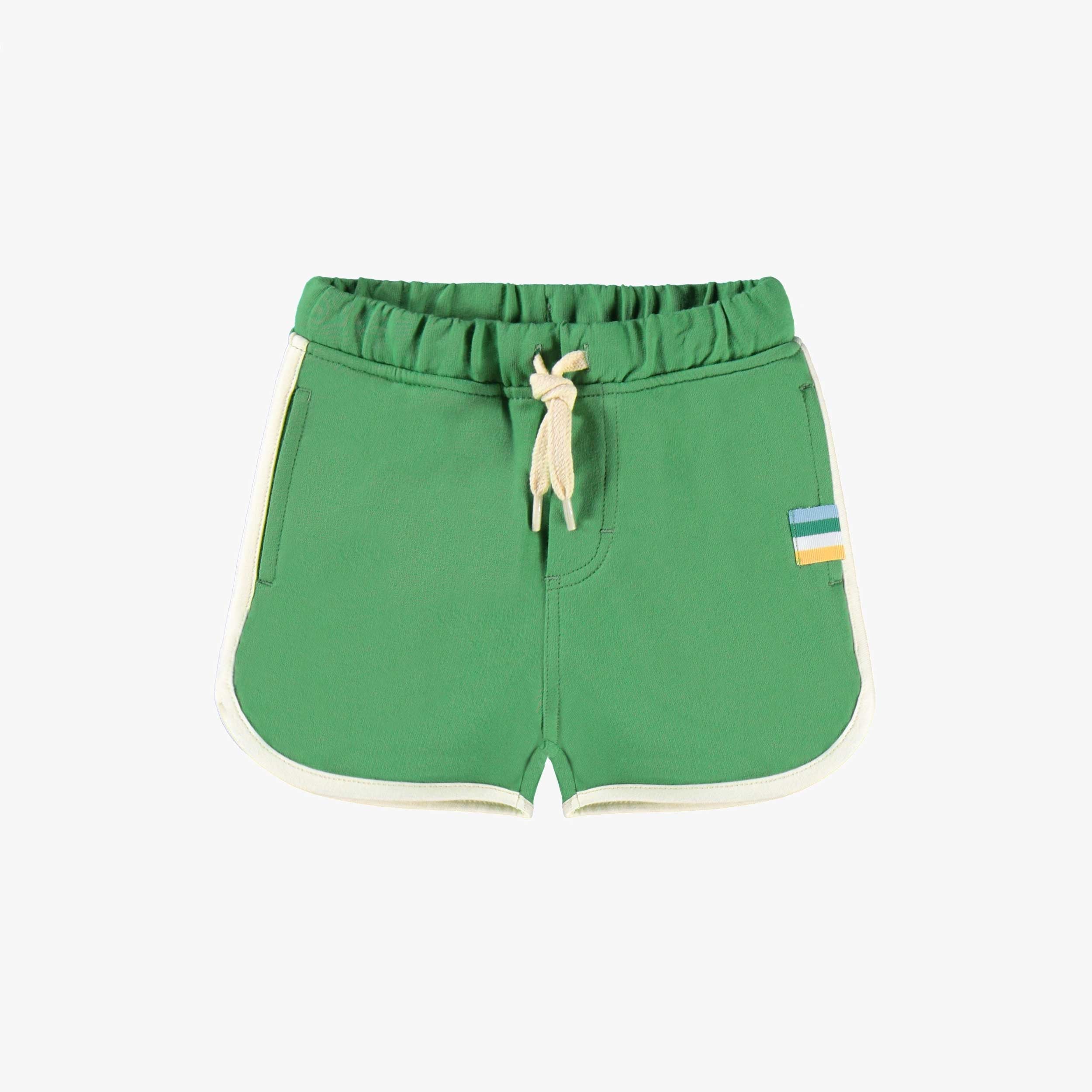 Short vert en coton français, bébé