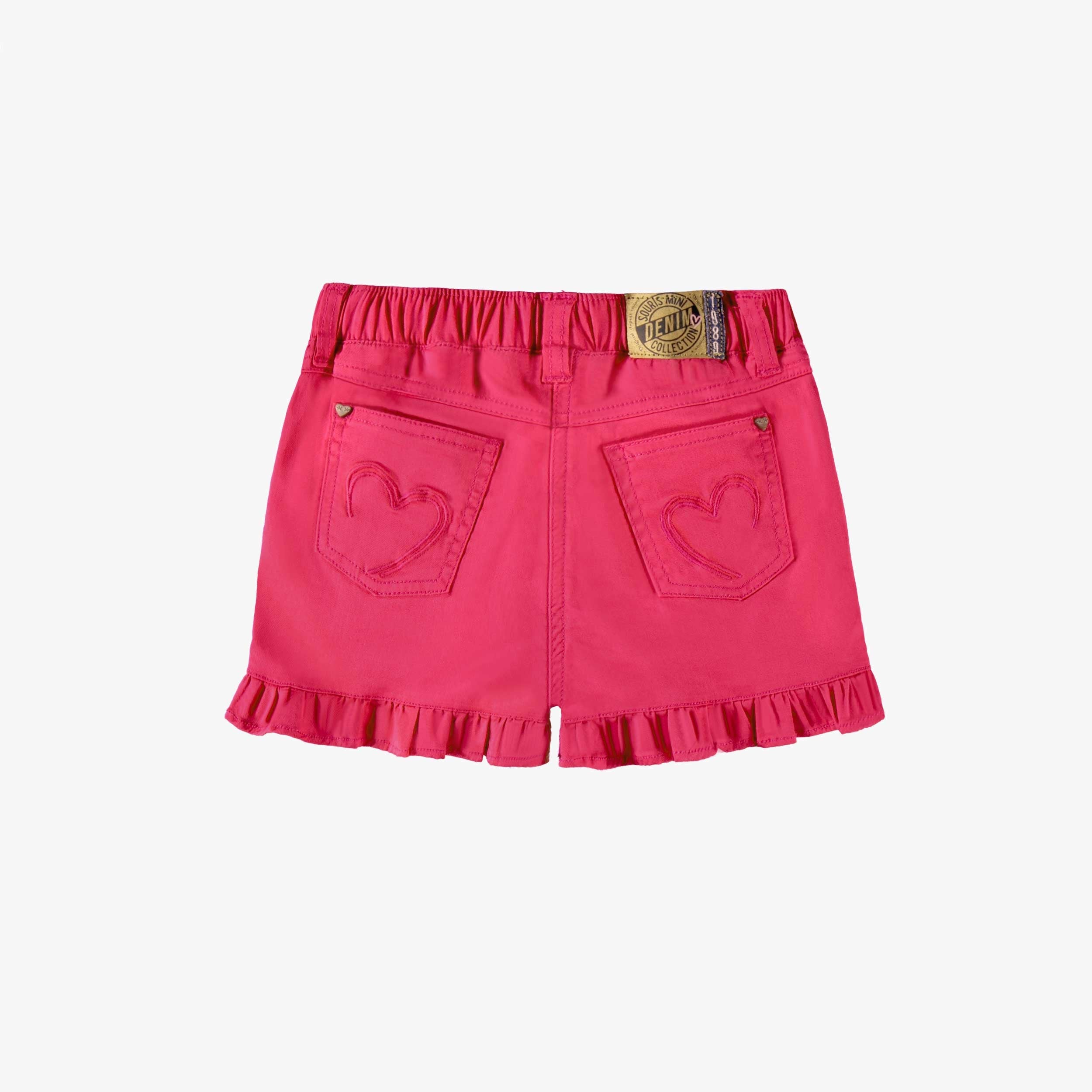 Dos du short rose en lyocell, bébé