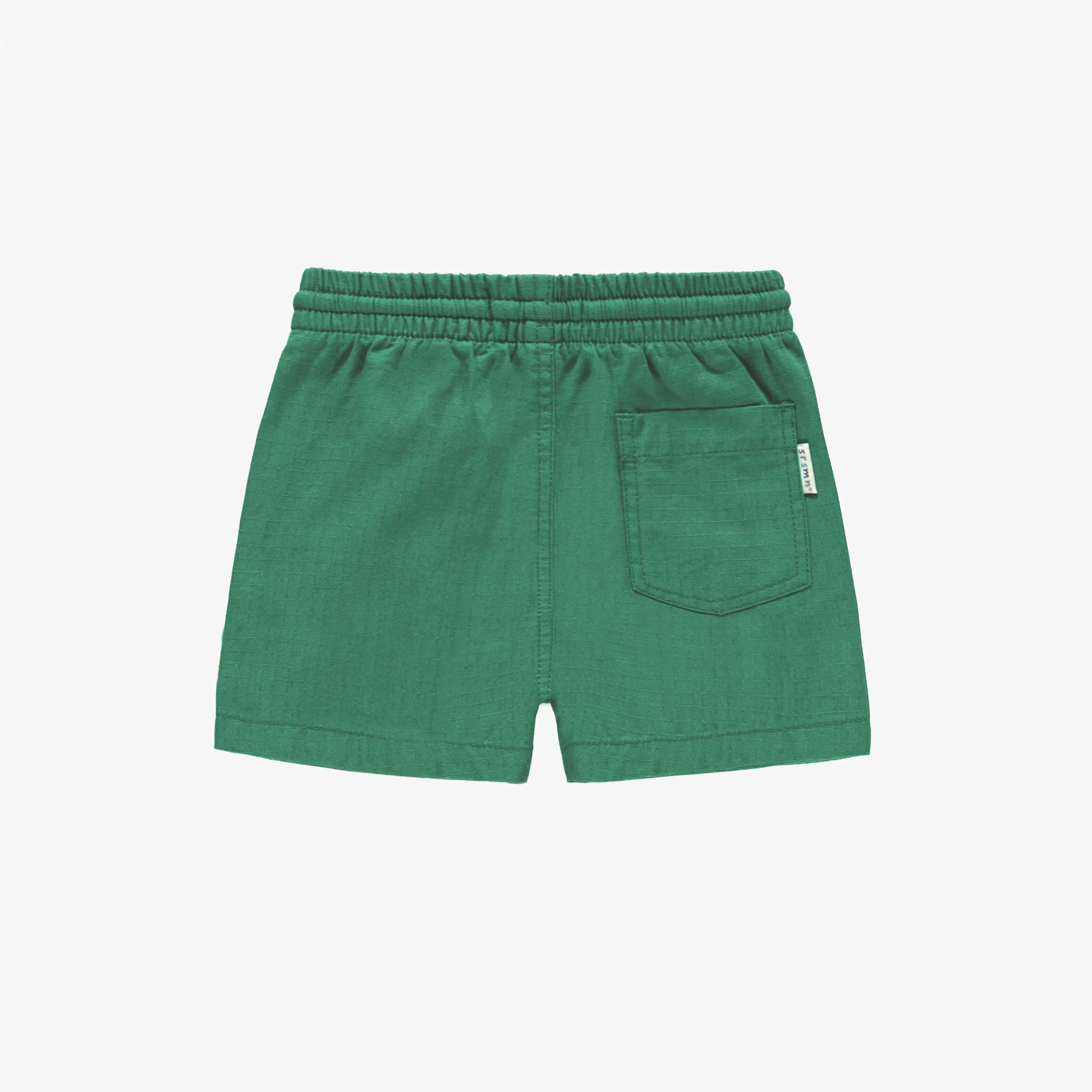 Dos du bermuda vert coupe décontractée, bébé