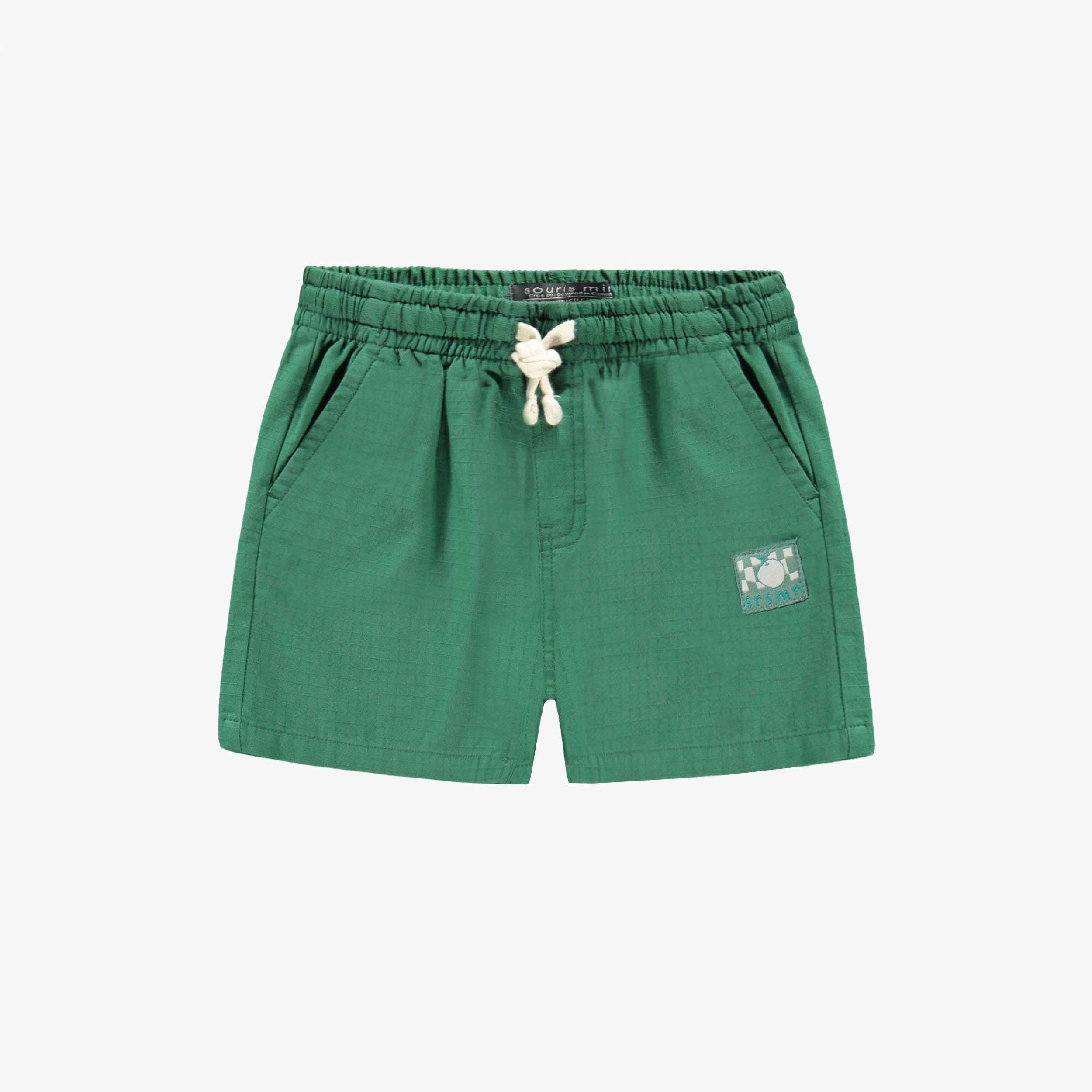 Bermuda vert coupe décontractée, bébé