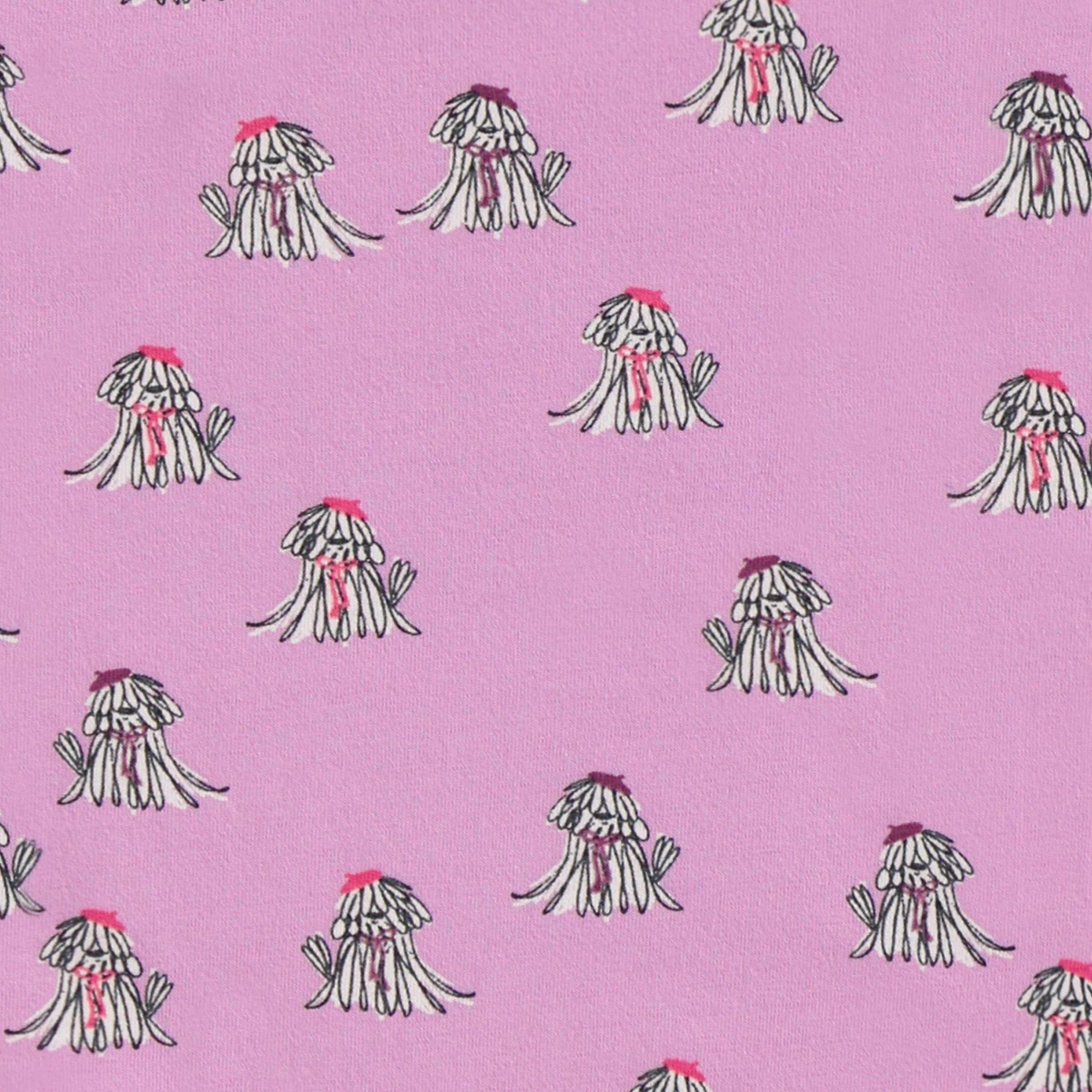 Détail du cache-couche mauve à motifs, bébé