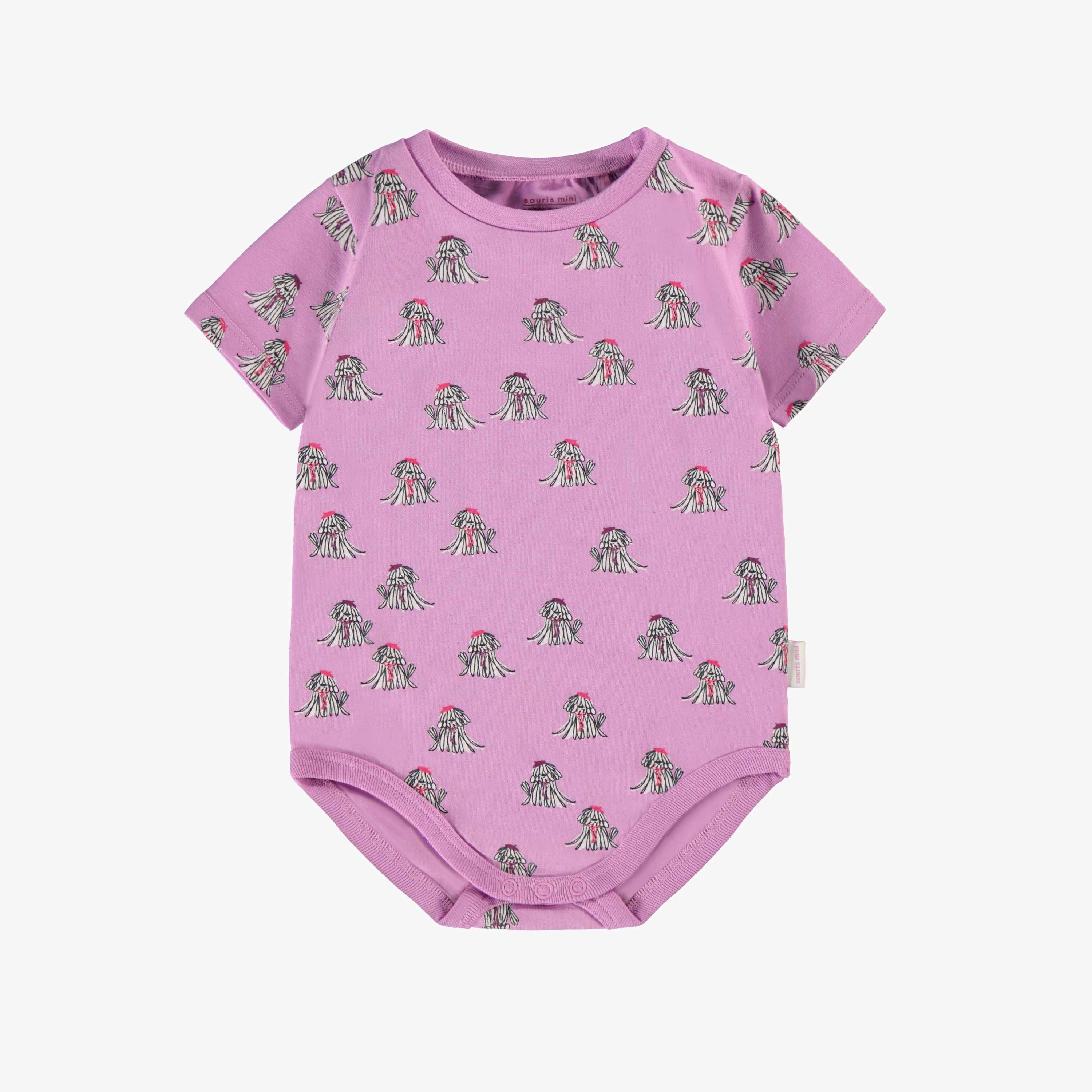 Cache-couche mauve à motifs, bébé