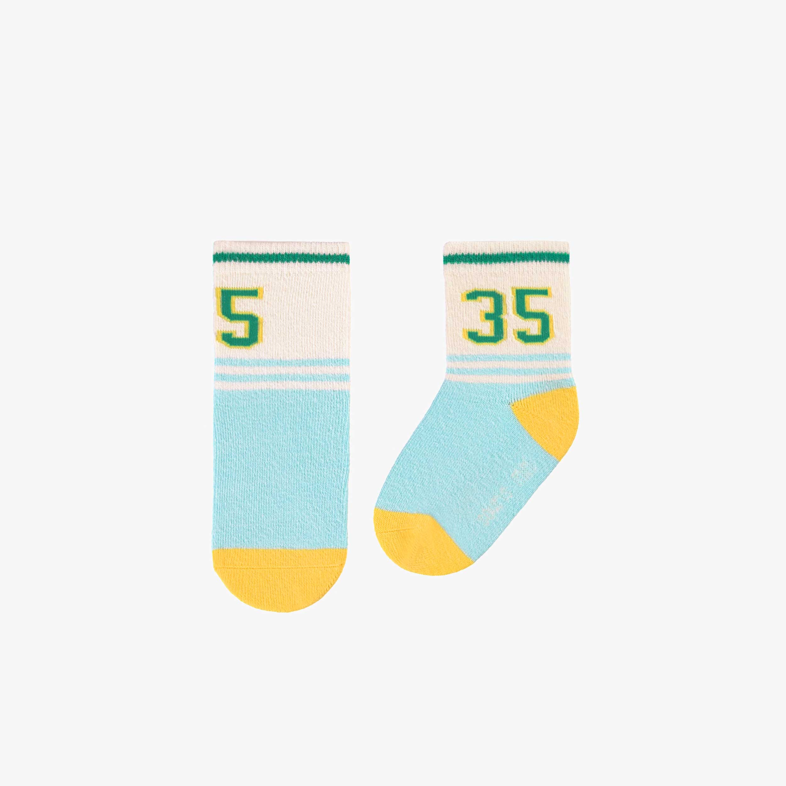 Chaussettes bleu et crème, bébé