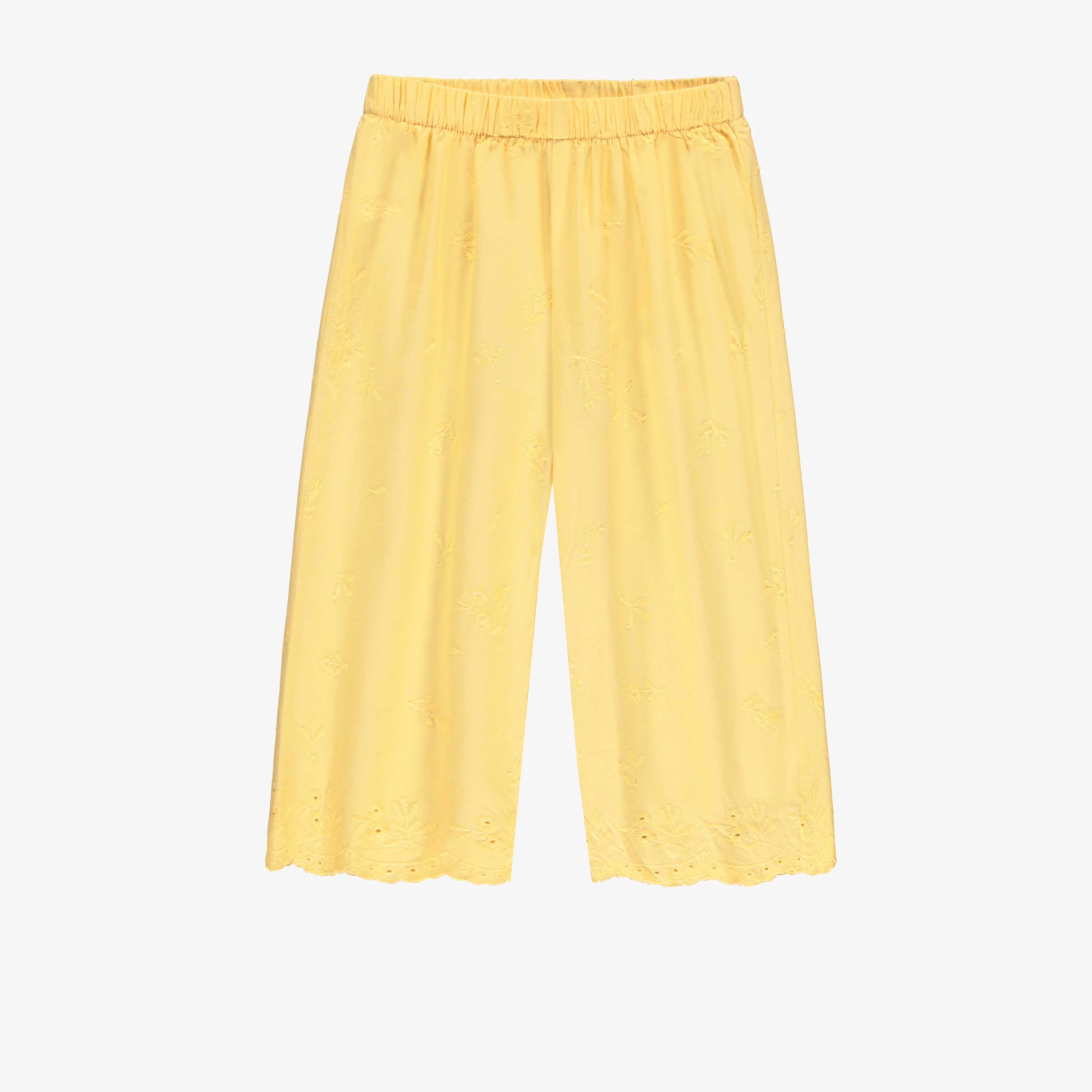 Pantalon jaune à broderies, enfant