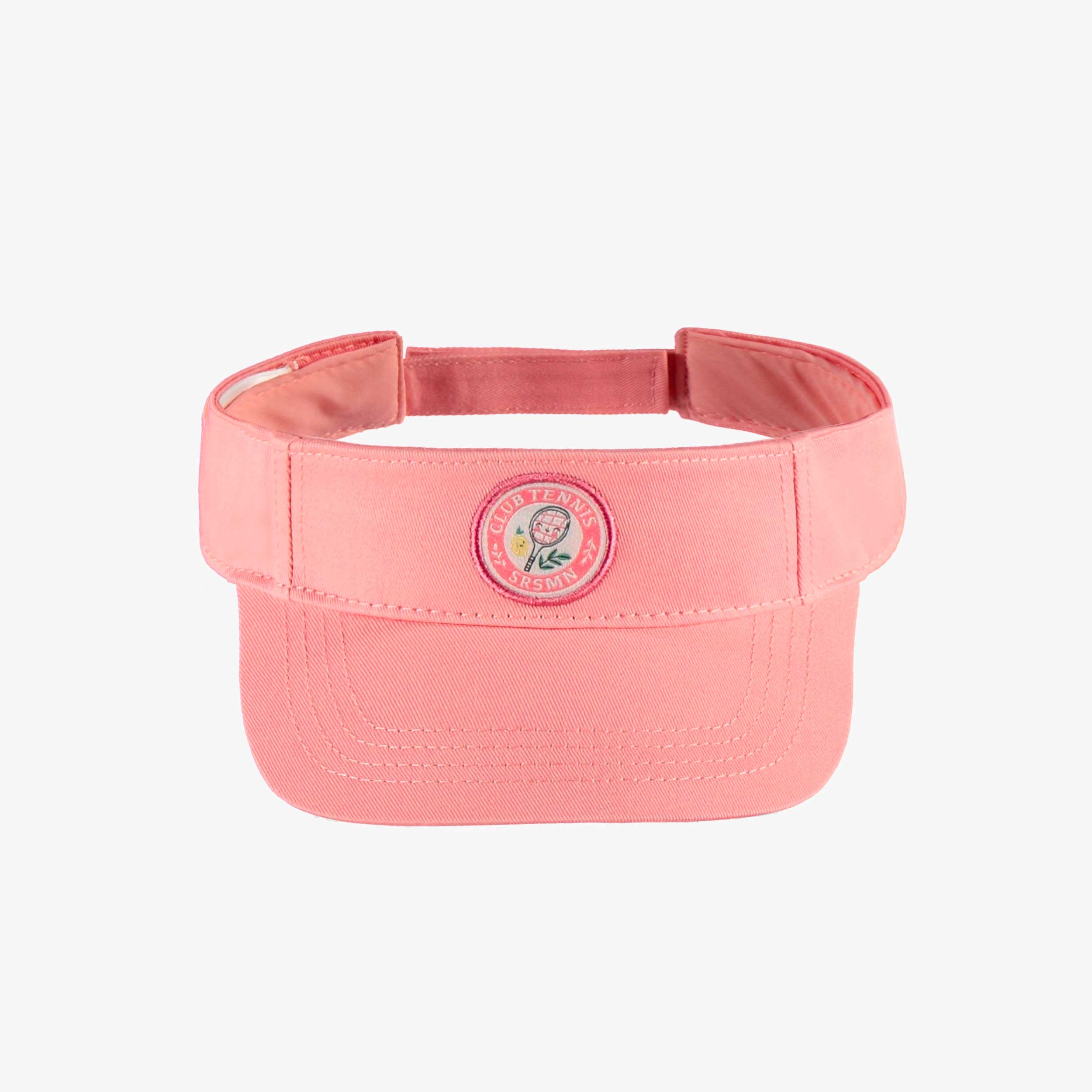 Casquette visière rose en twill, enfant