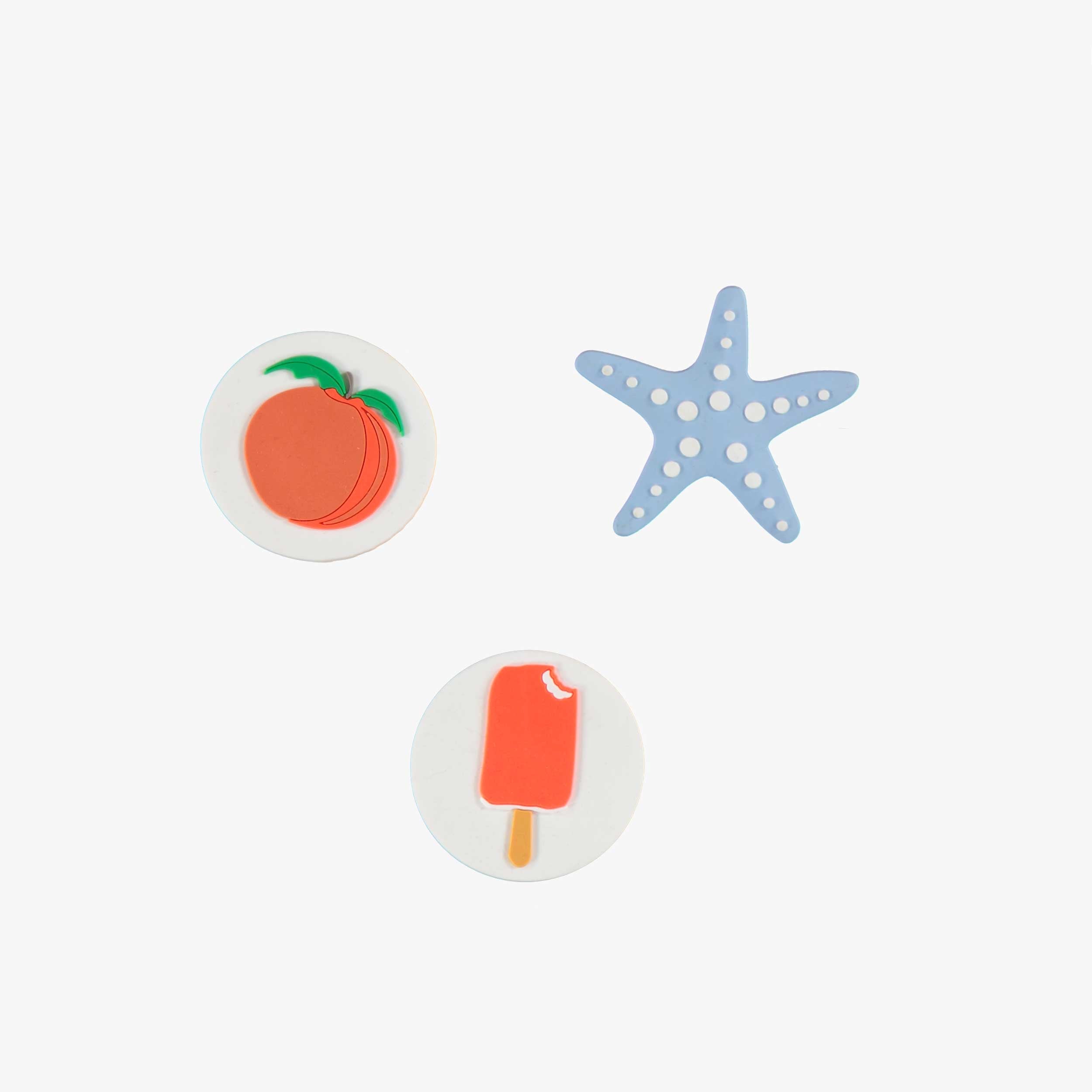 Trio d'accessoires décoratifs pour sac fourre-tout de plage, enfant