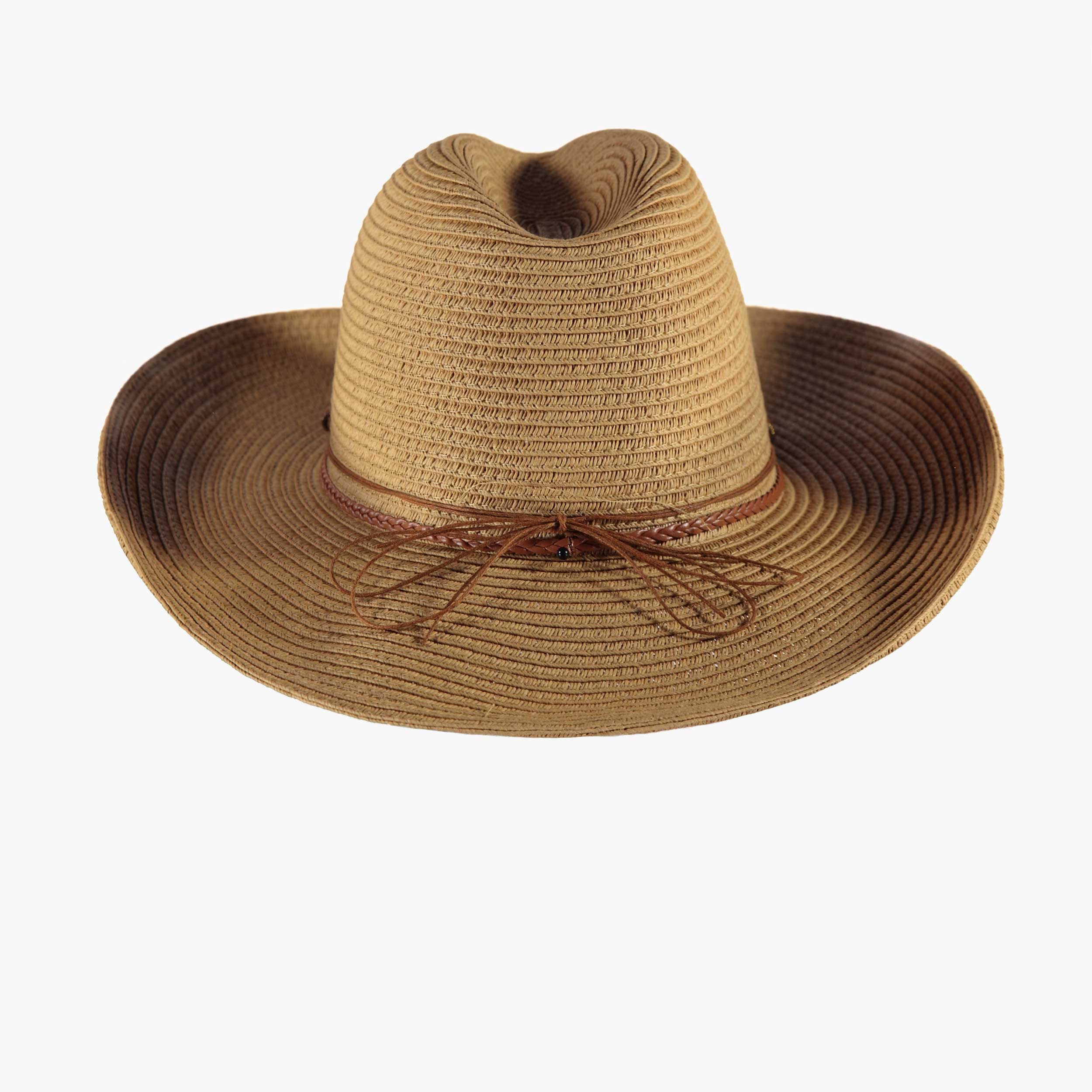 Dos du chapeau de cowboy en paille, enfant