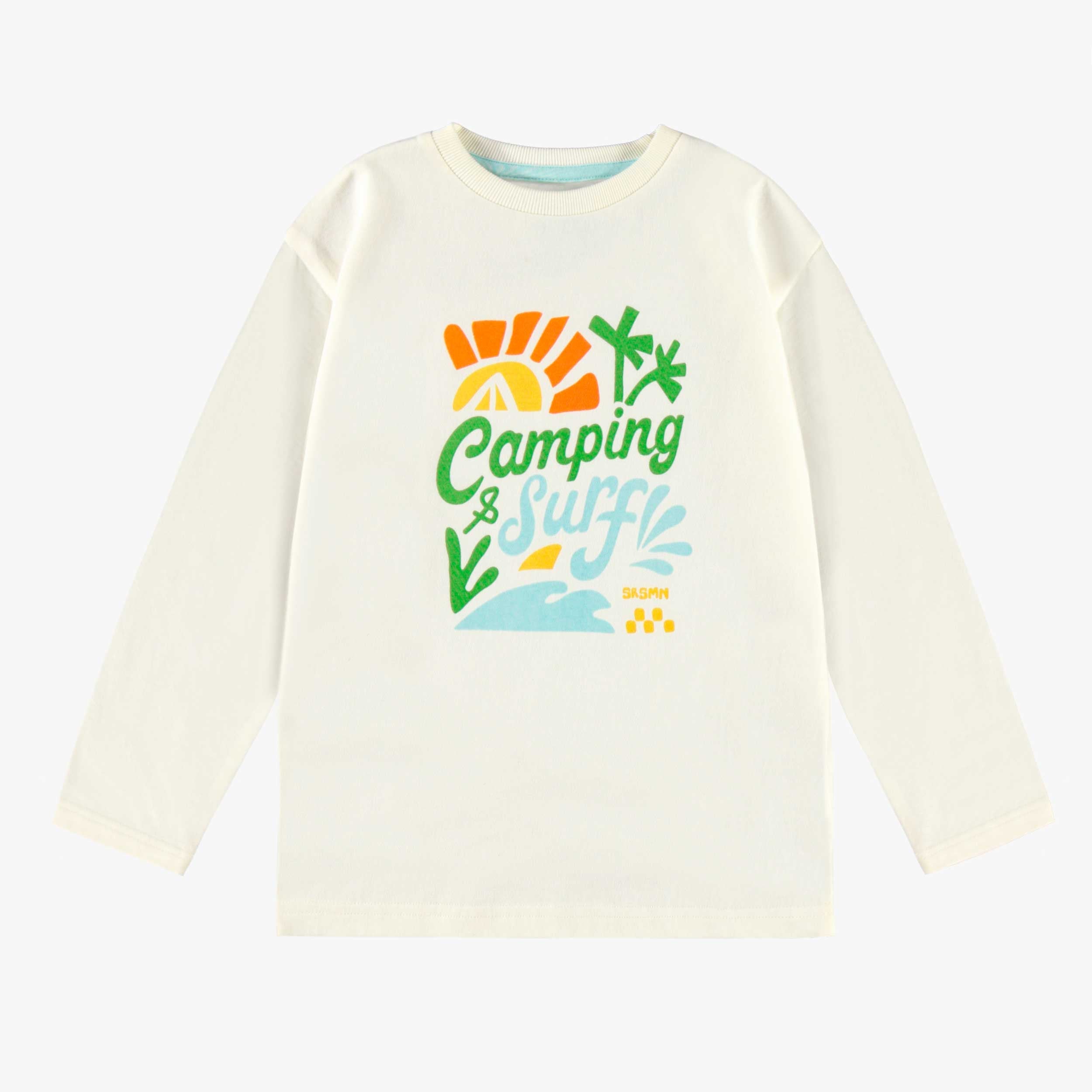 T-shirt crème avec illustration, enfant