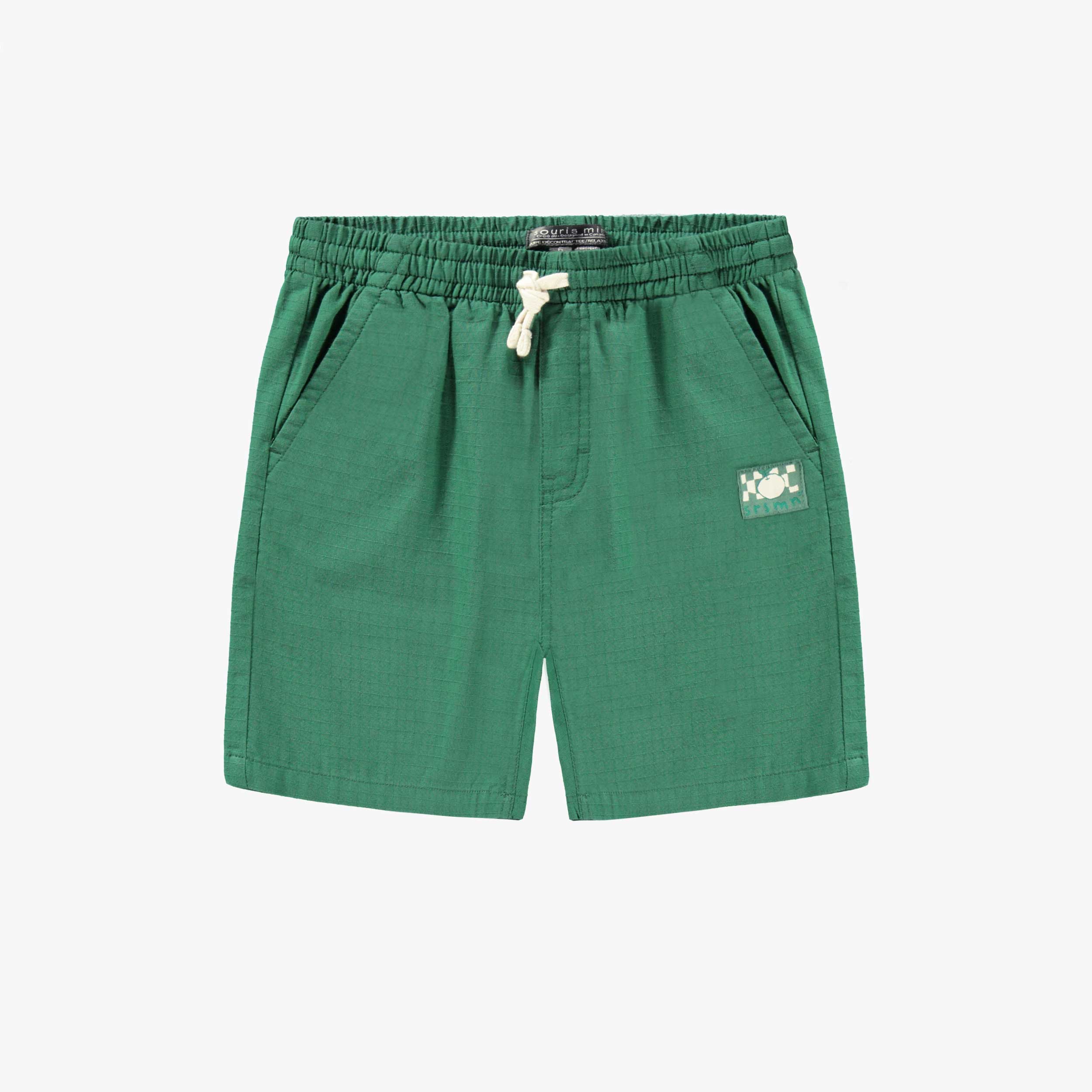 Bermuda vert coupe décontractée, enfant