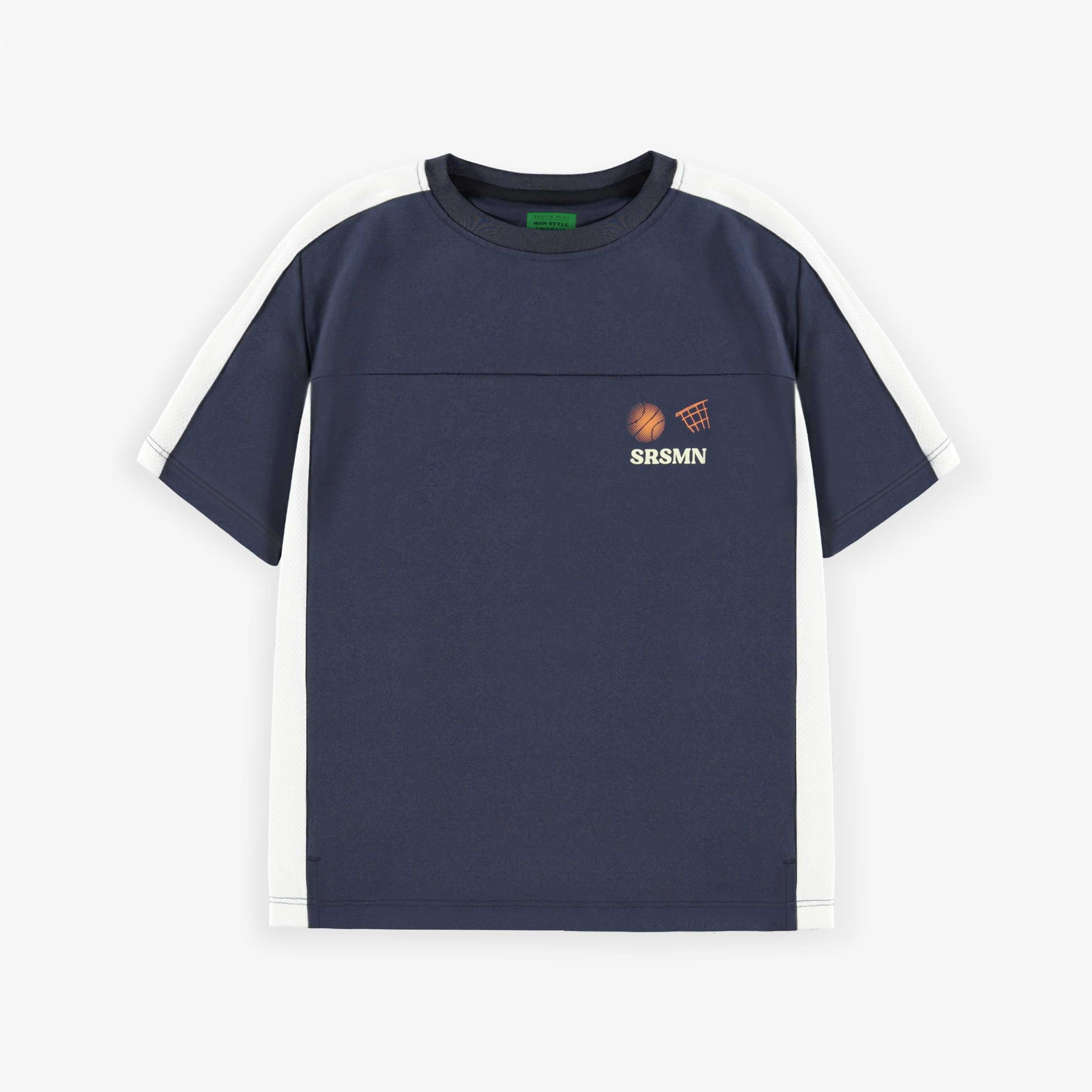 T-shirt de sport bleu marine, enfant