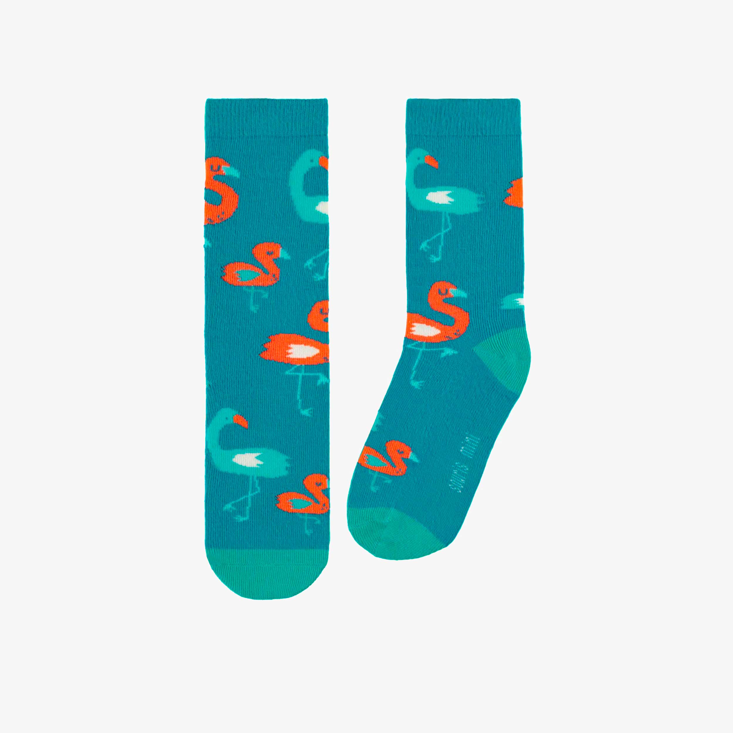 Chaussettes turquoise avec motif, enfant