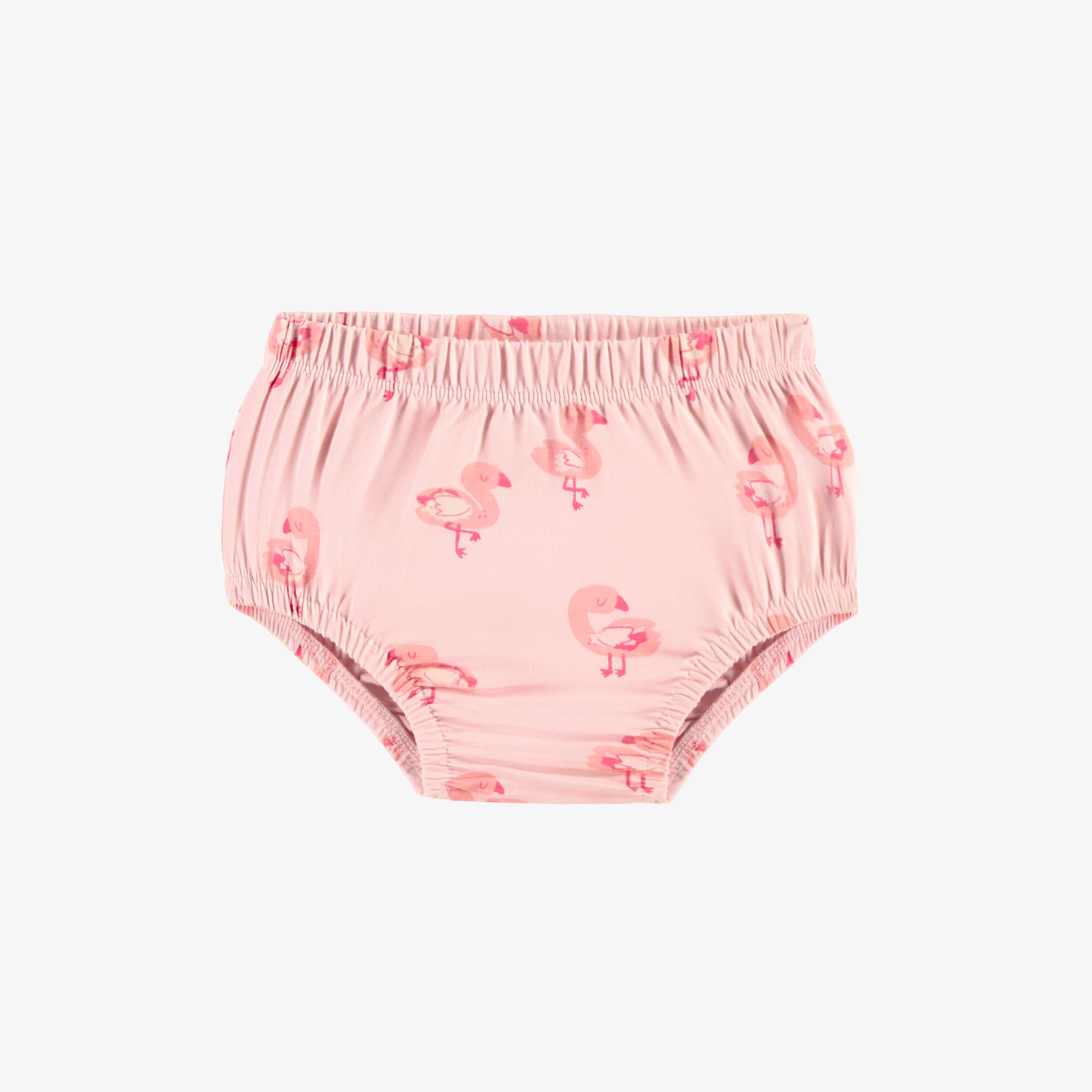 Bloomer rose en jersey extensible à motifs de flamants, naissance