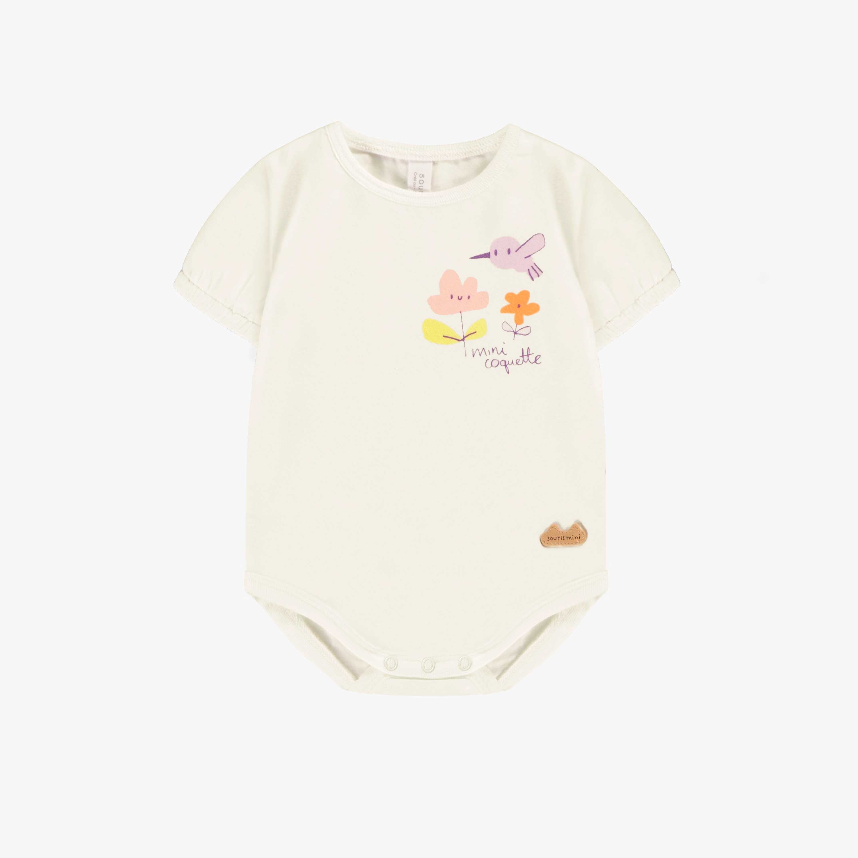 Cache-couche crème avec illustration, naissance