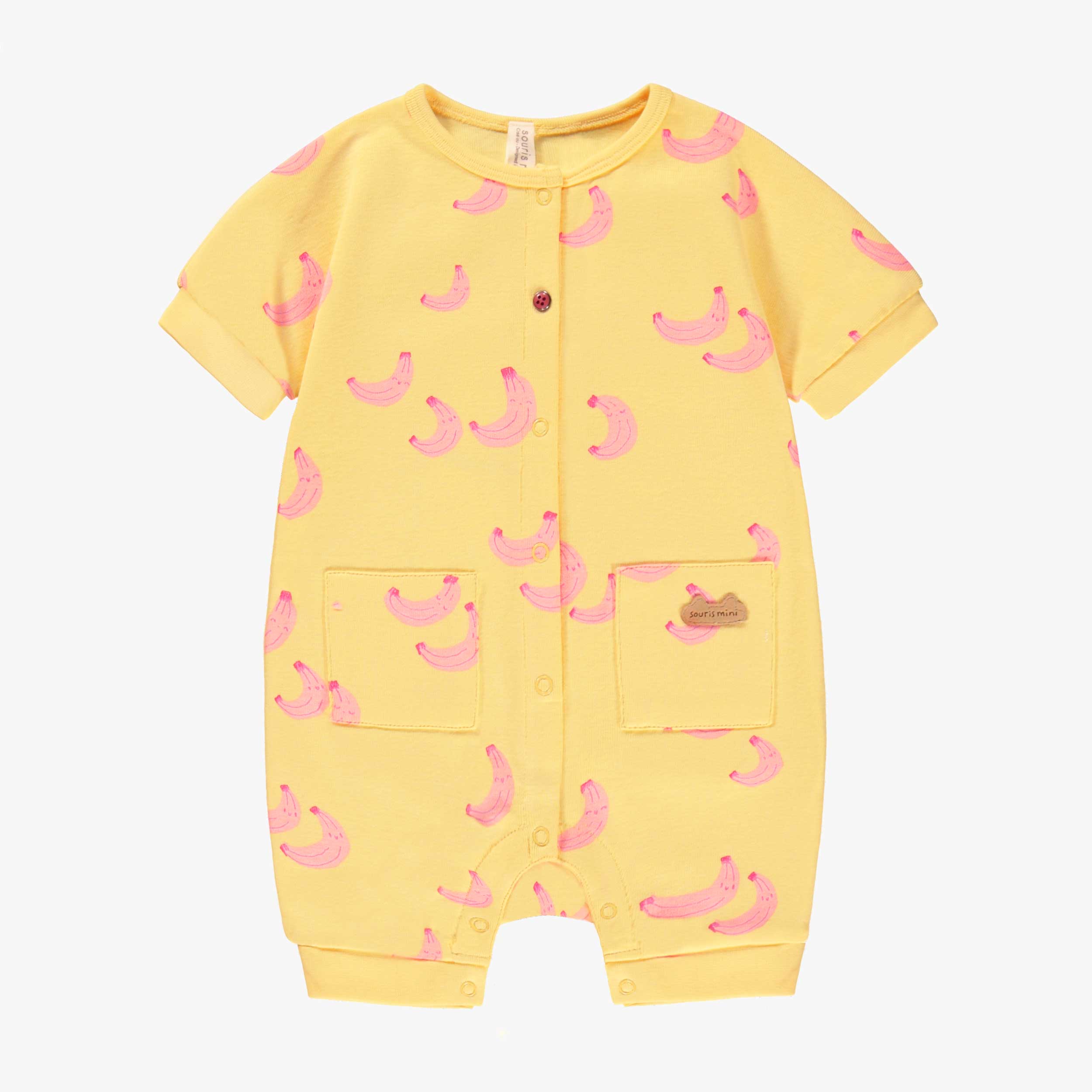 Pyjama jaune à motifs de bananes, naissance