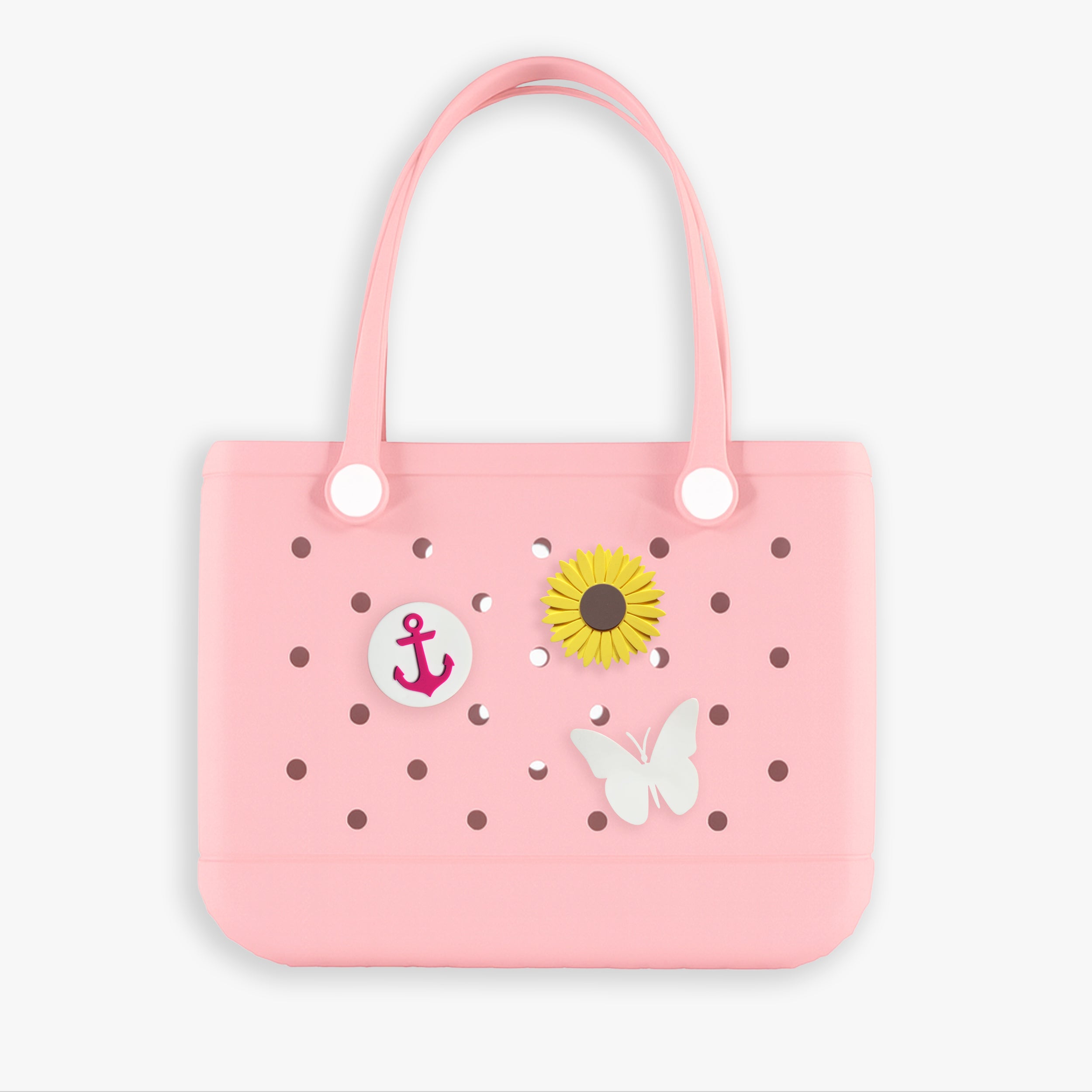 Sac accessoires fourre-tout de plage rose, enfant