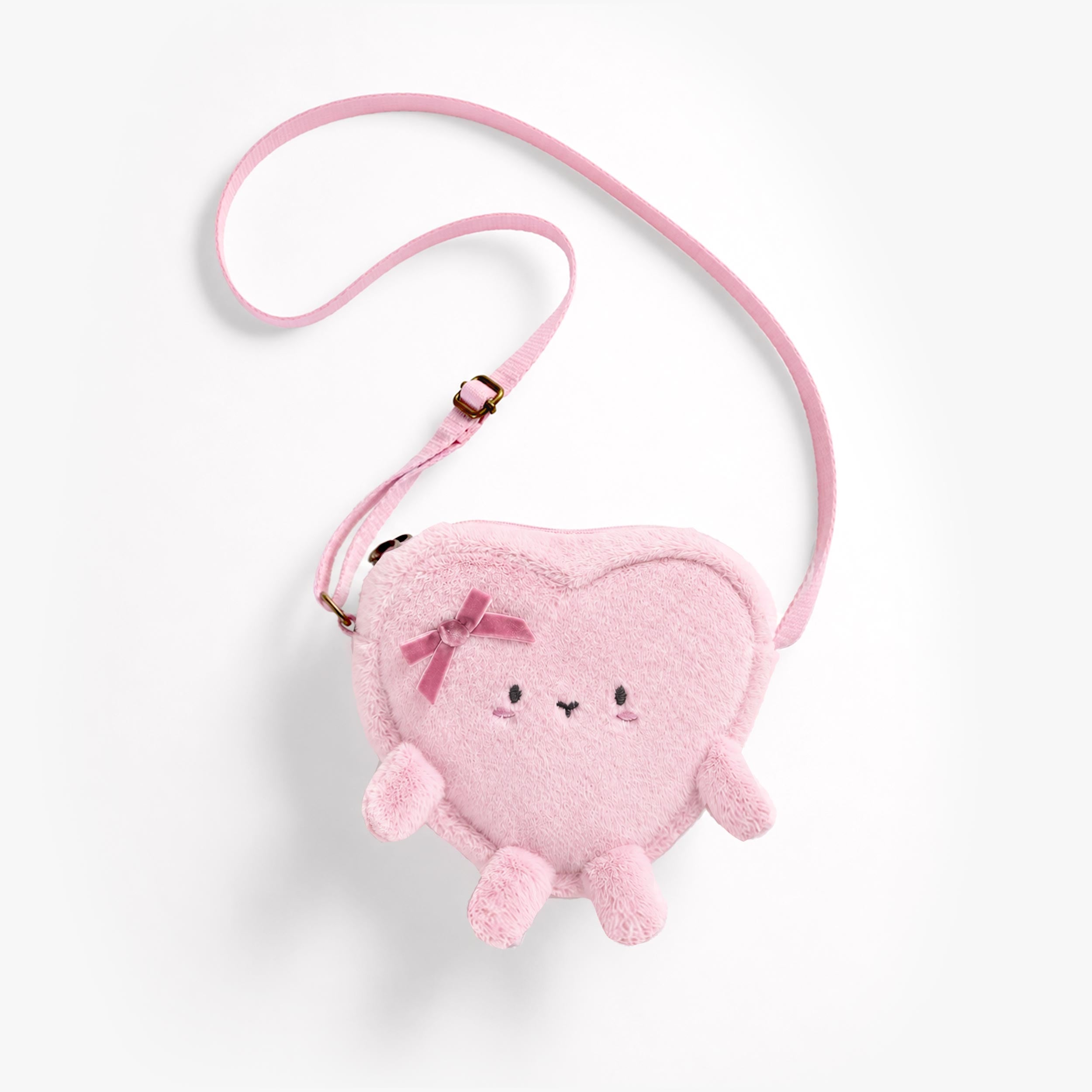 Sac porte-feuille mauve en forme de cœur, enfant - Souris Mini
