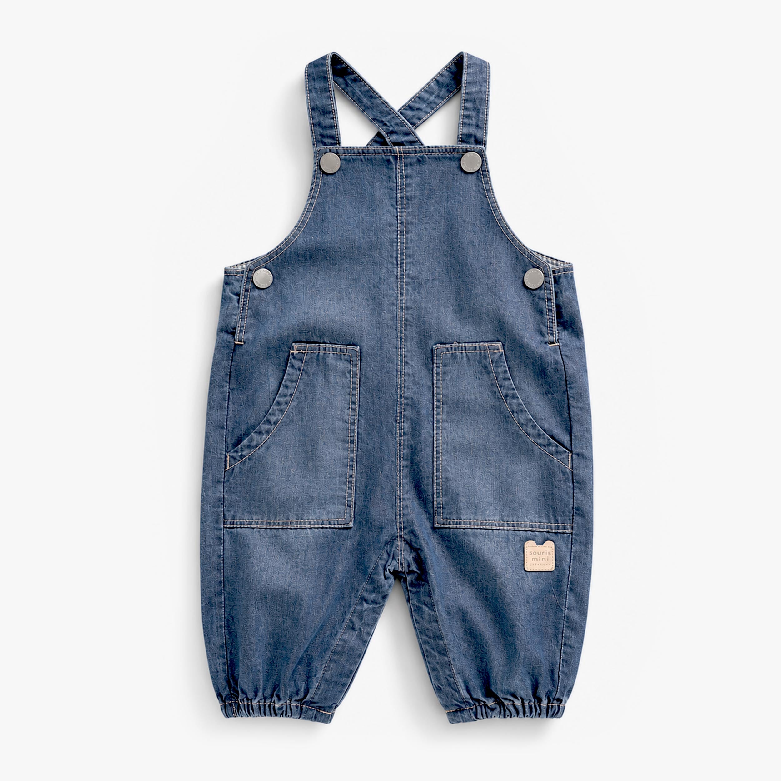Salopette en denim léger, layette - Souris Mini