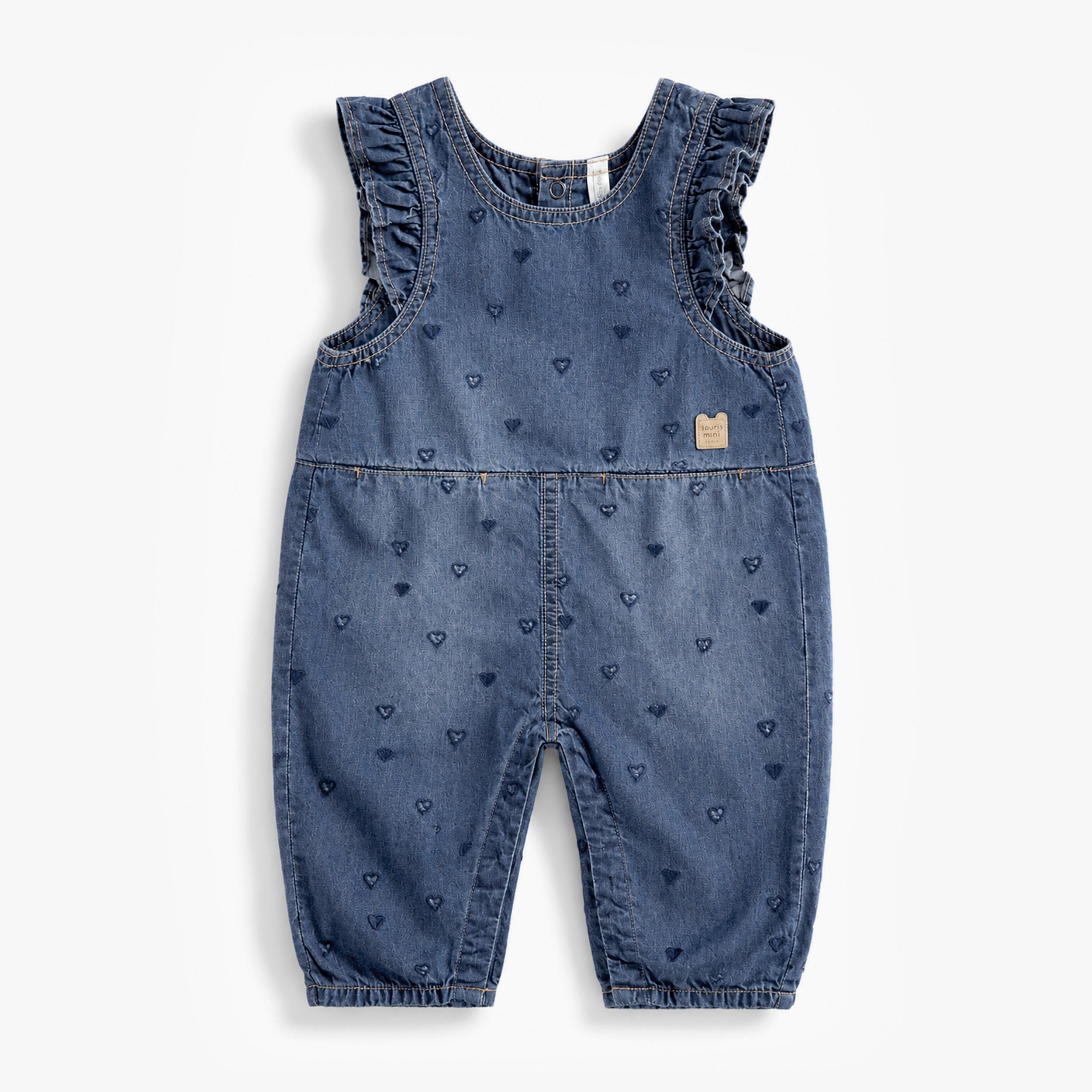 Salopette en denim léger, layette - Souris Mini