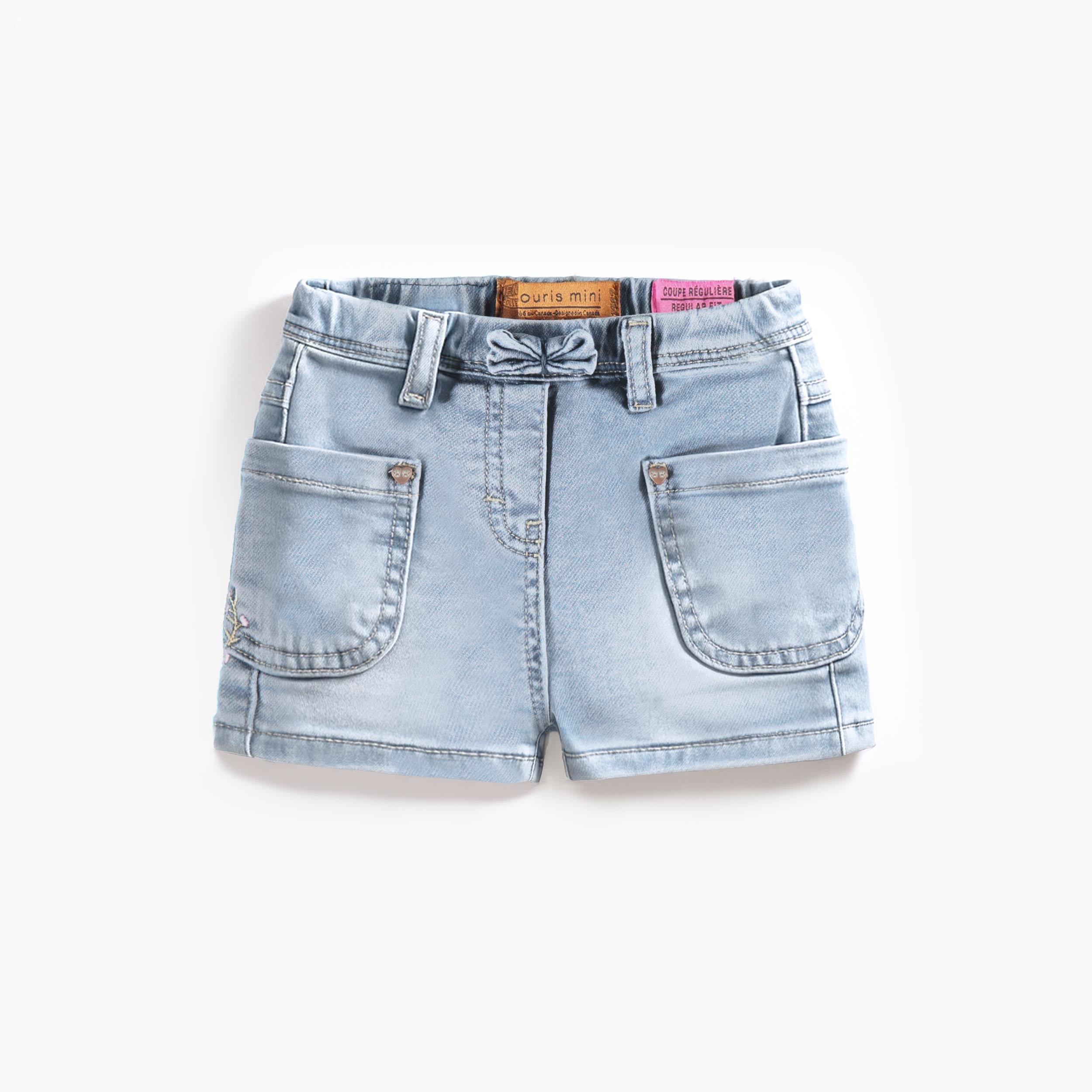 Short bleu pâle en denim, bébé - Souris Mini