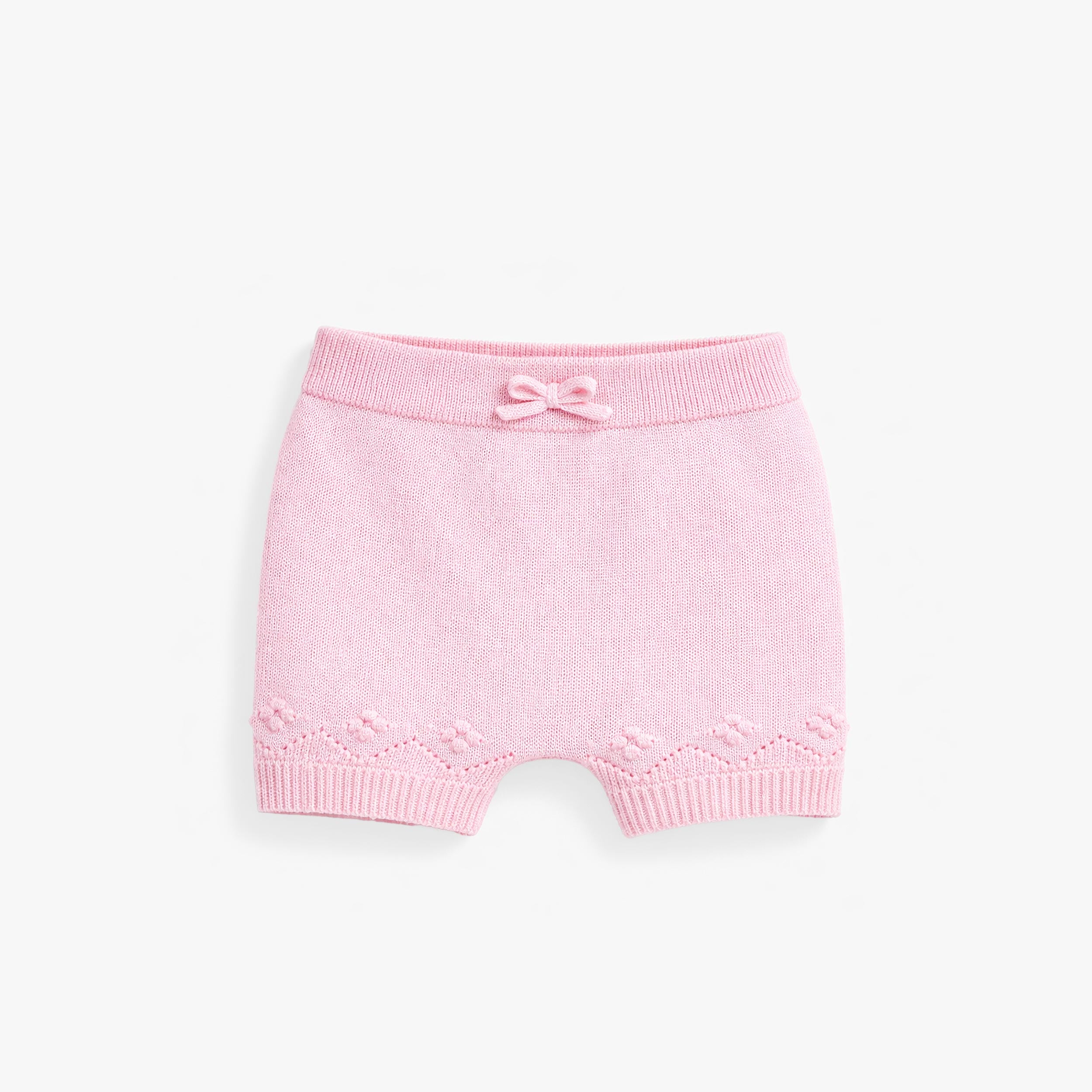 Short rose en tricot à motif pointelle, naissance - Souris Mini