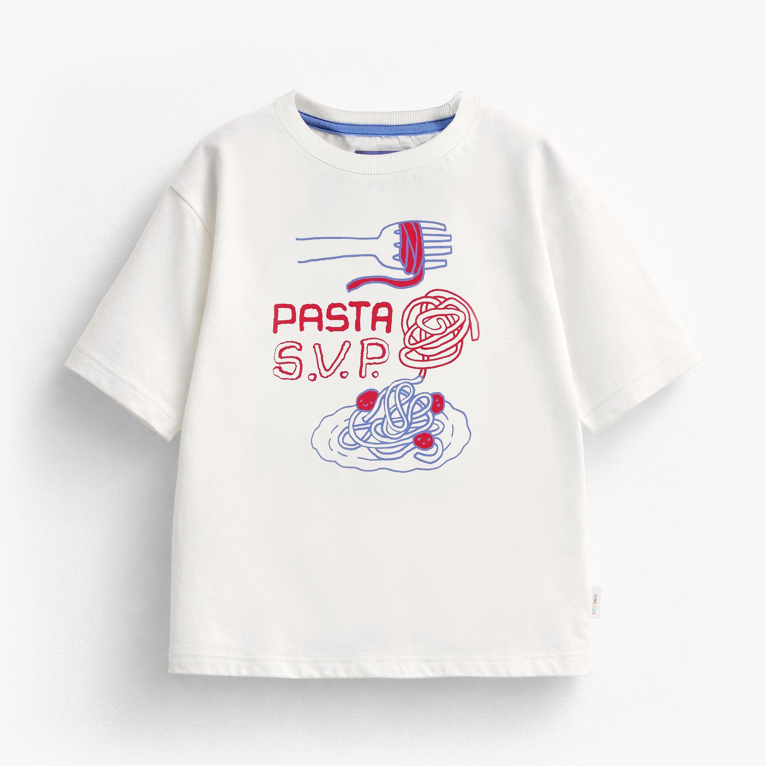 T-shirt blanc avec illustration, enfant - Souris Mini