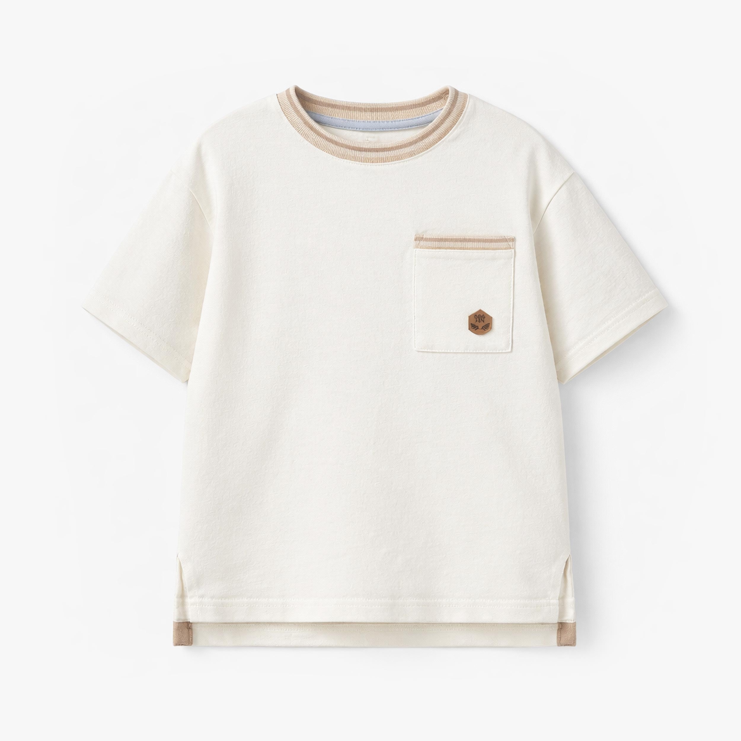 T-shirt blanc avec poche, enfant - Souris Mini