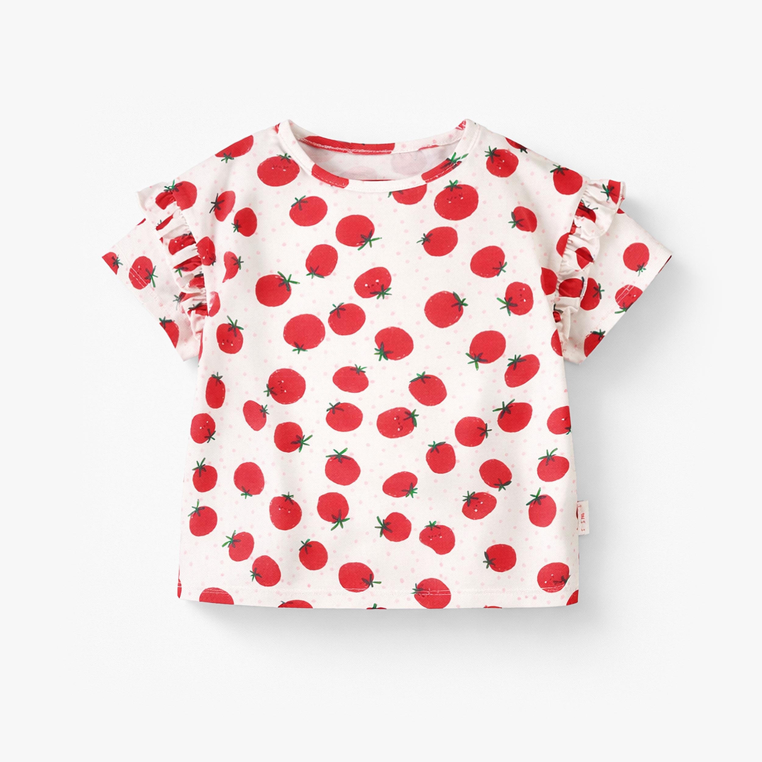 T-shirt blanc à motifs de tomates, bébé - Souris Mini