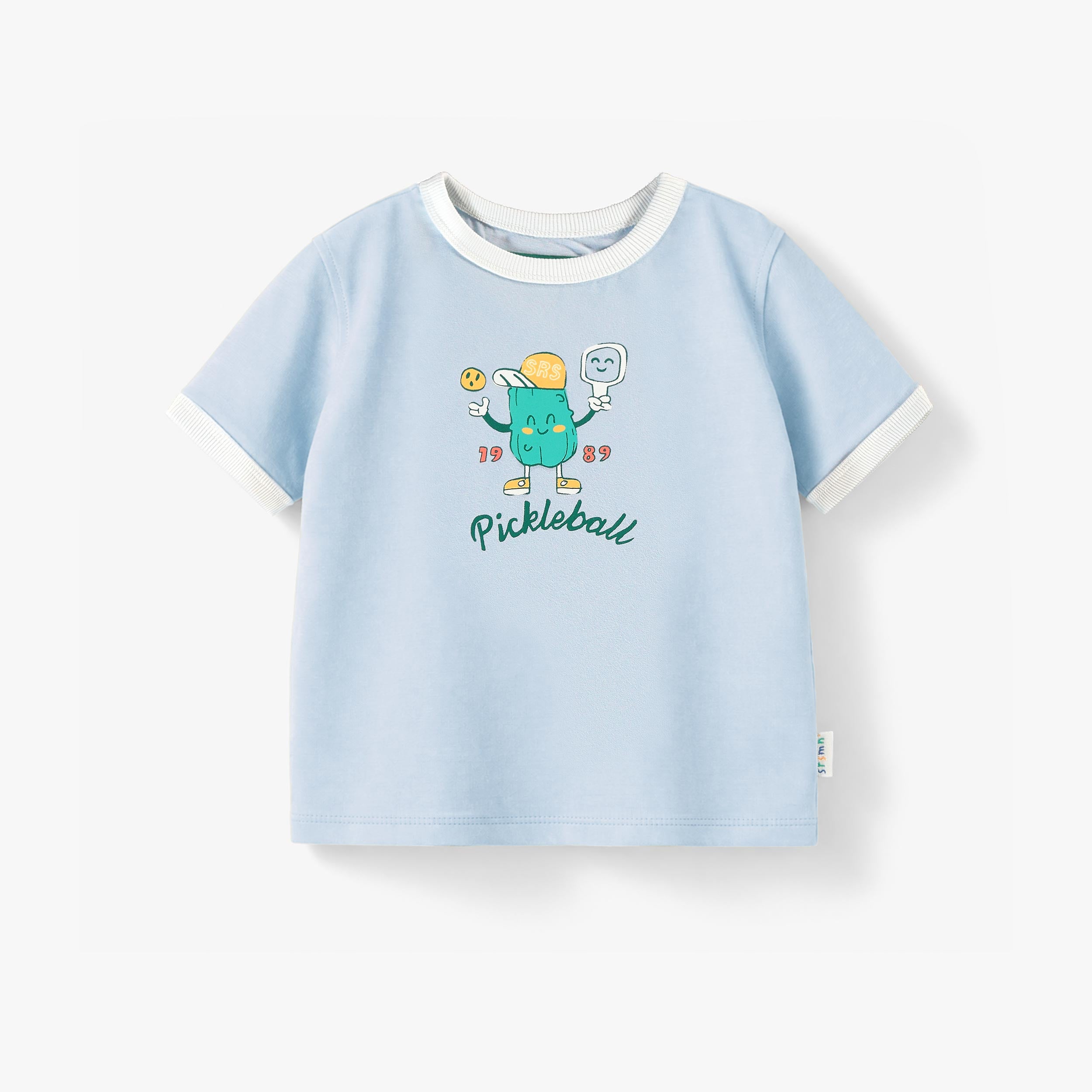 T-shirt bleu avec illustration, bébé - Souris Mini