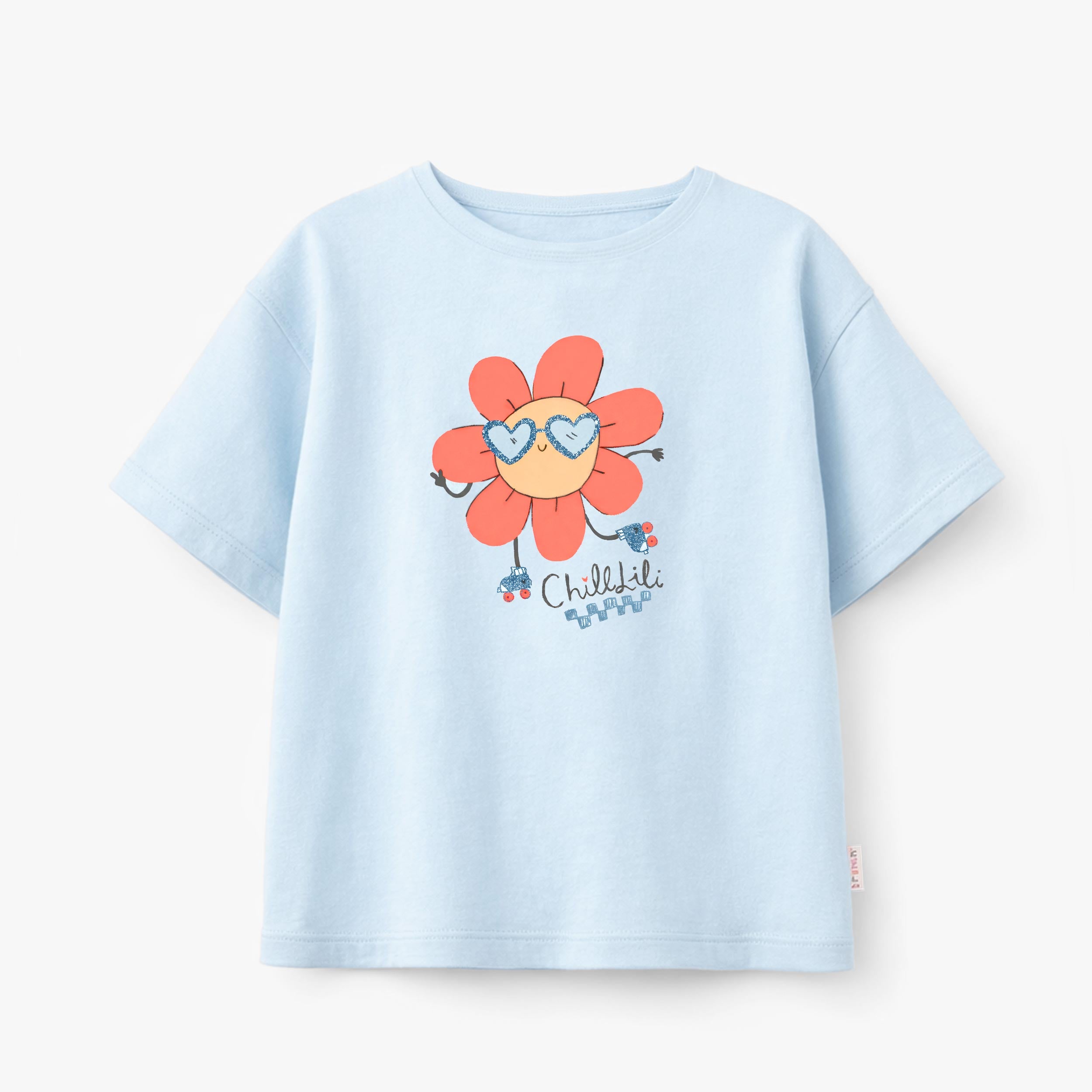 T-shirt bleu avec illustration, enfant - Souris Mini