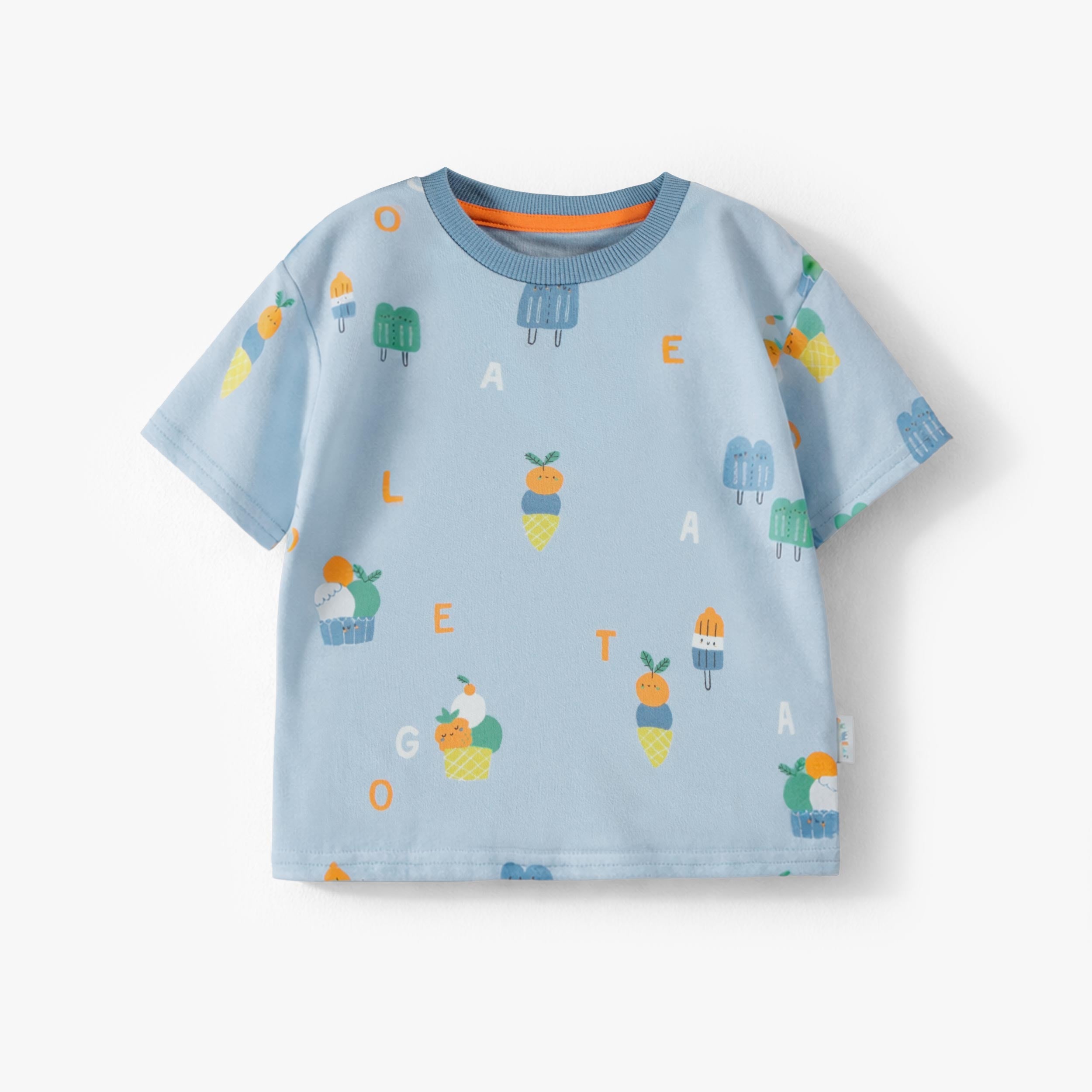 T-shirt bleu à motifs de friandises glacées, bébé - Souris Mini
