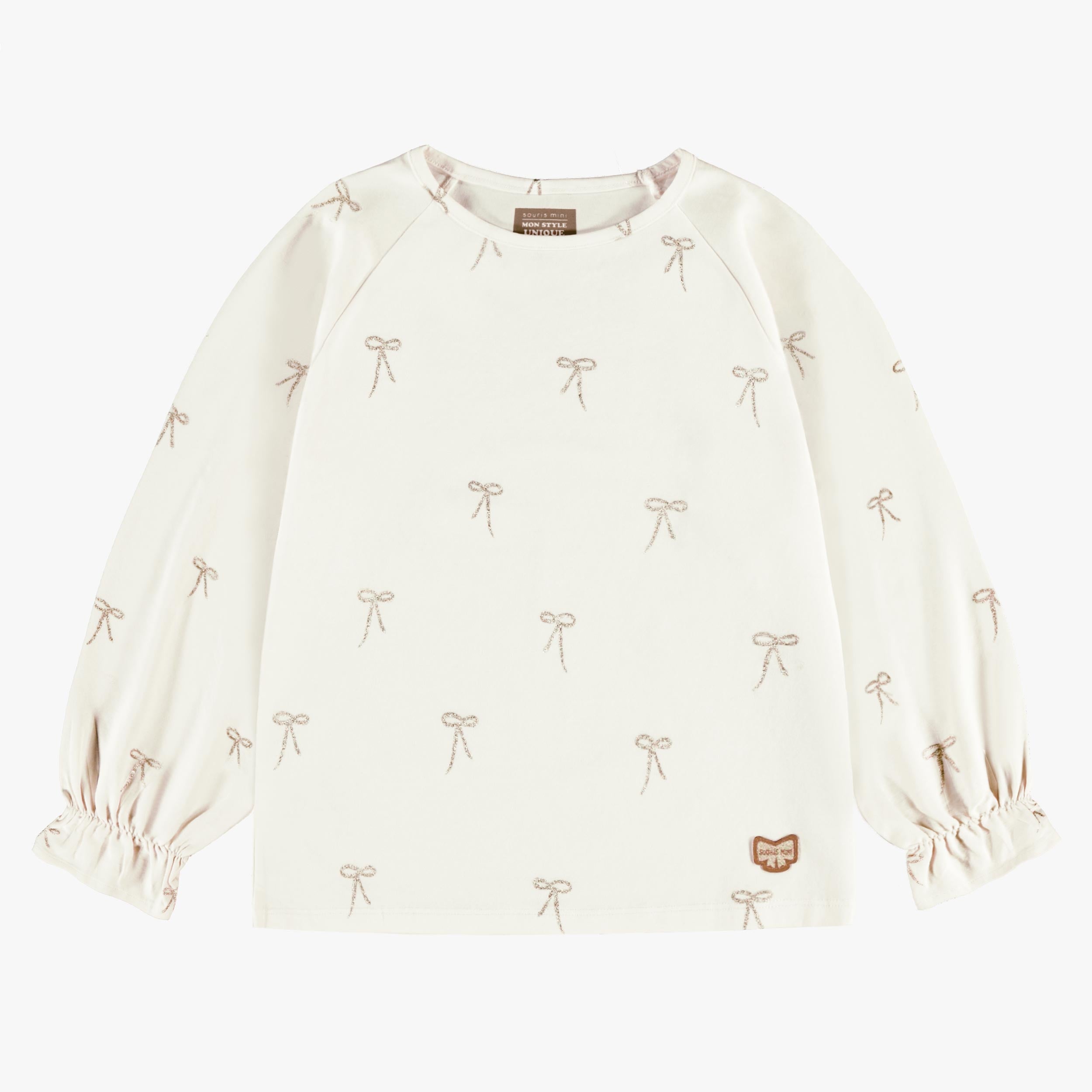 T-shirt crème à motifs, enfant - Souris Mini