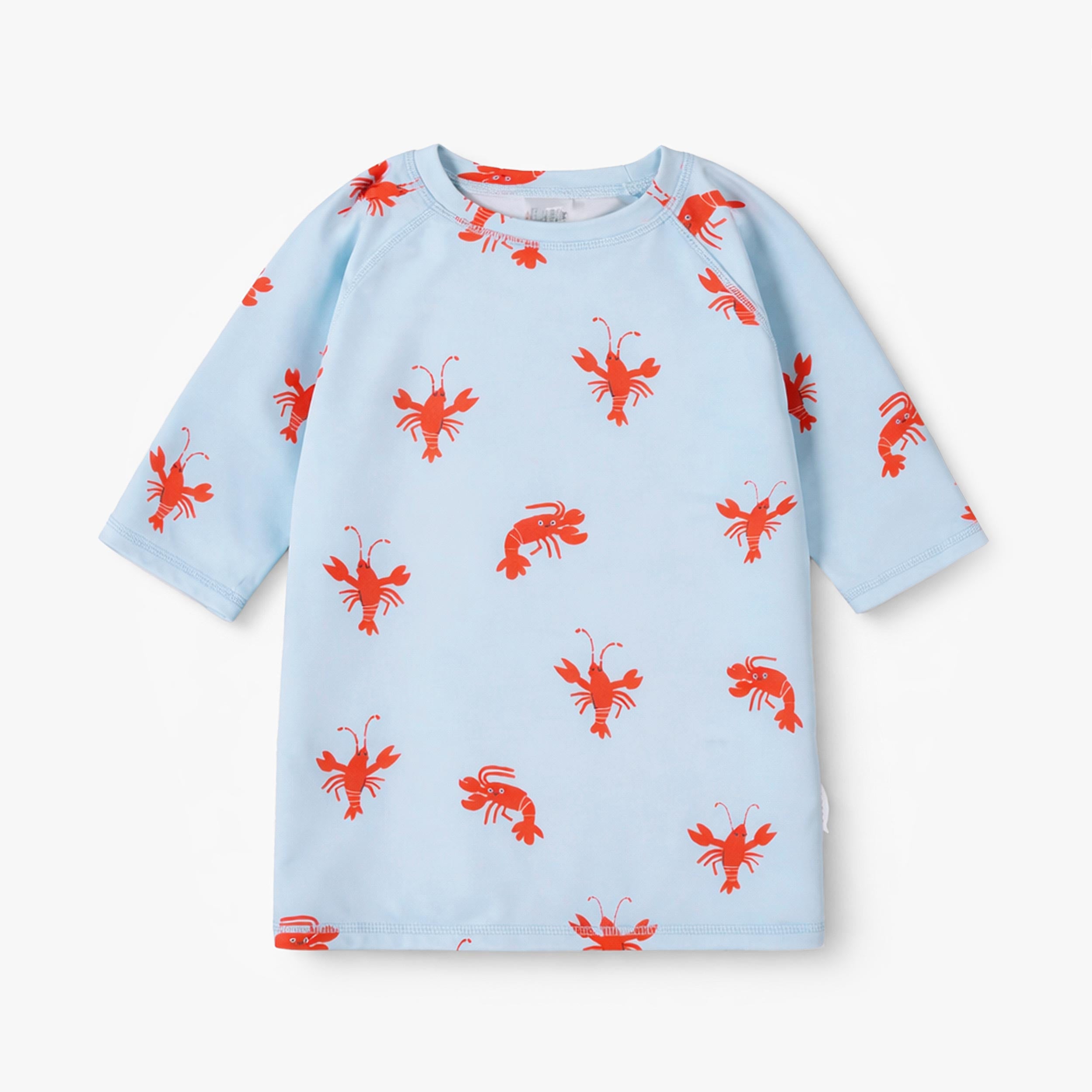 T-shirt de bain bleu pâle à motifs de homards, enfant - Souris Mini