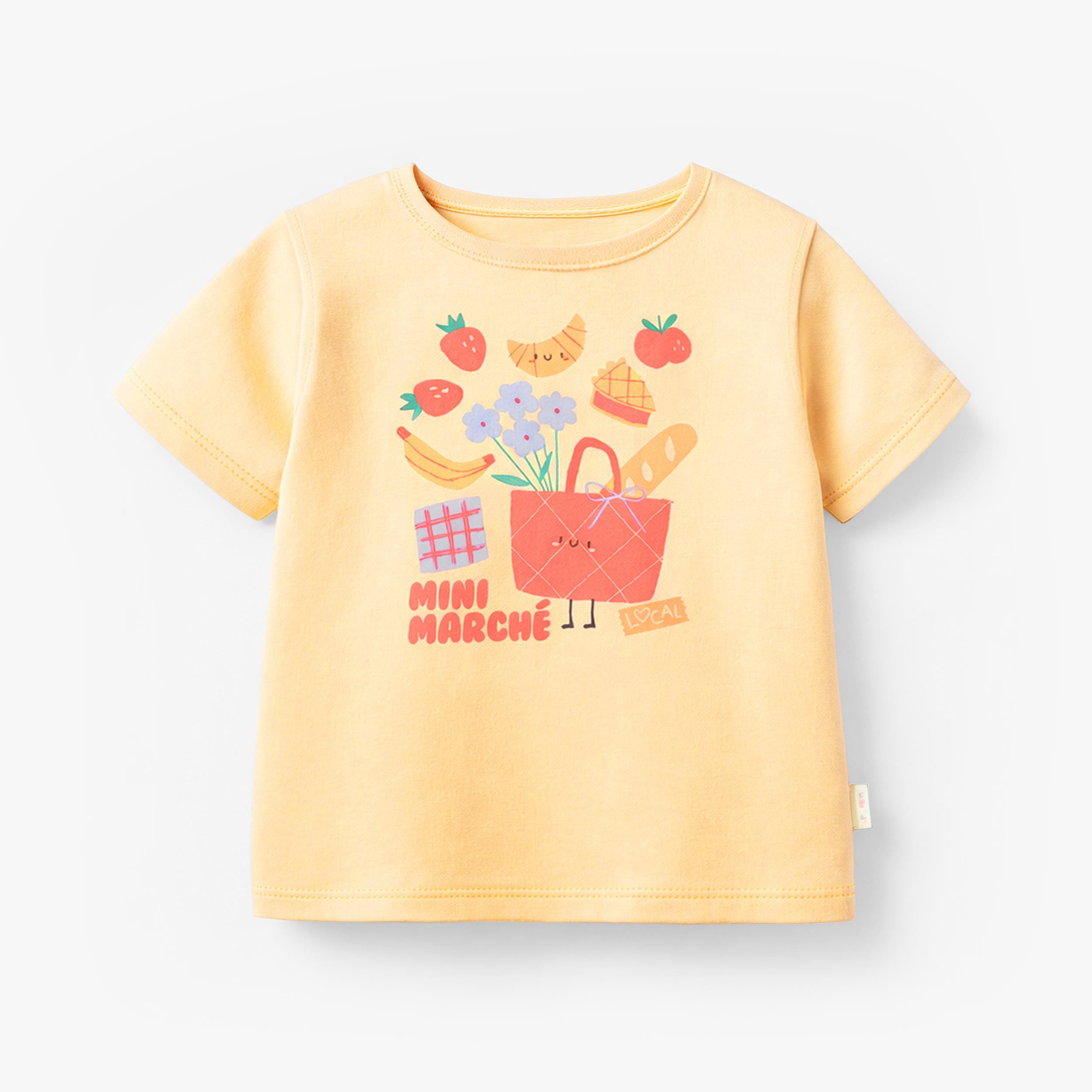 T-shirt jaune avec illustration, enfant - Souris Mini